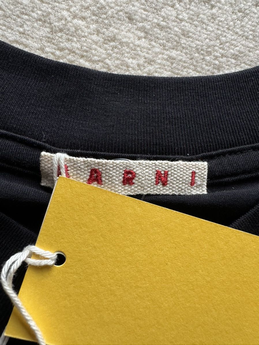 Marni NEW | BLACK LOGO TSHIRT SIZE 50 OVERSIZE Size US M / EU 48-50 / 2 - 7 Thumbnail