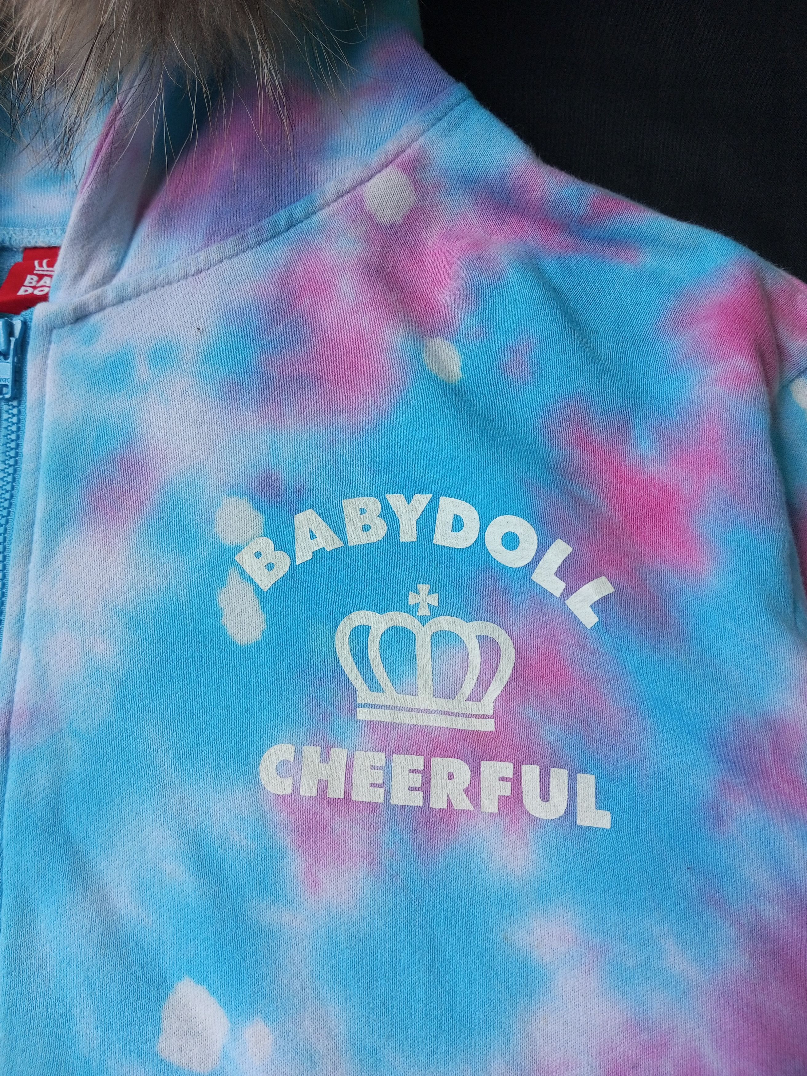 If Six Was Nine × Japanese Brand × Le Grande Bleu (L.G.B.) BABY DOLL Tie Dye All Over Fur Hoodie Size US L / EU 52-54 / 3 - 5 Thumbnail