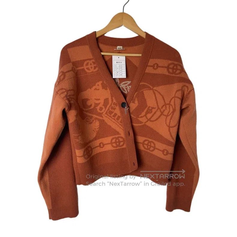 Hermes Hermes Orange Cashmere Cardigan Size XS / US 0-2 / IT 36-38 - 1 Thumbnail