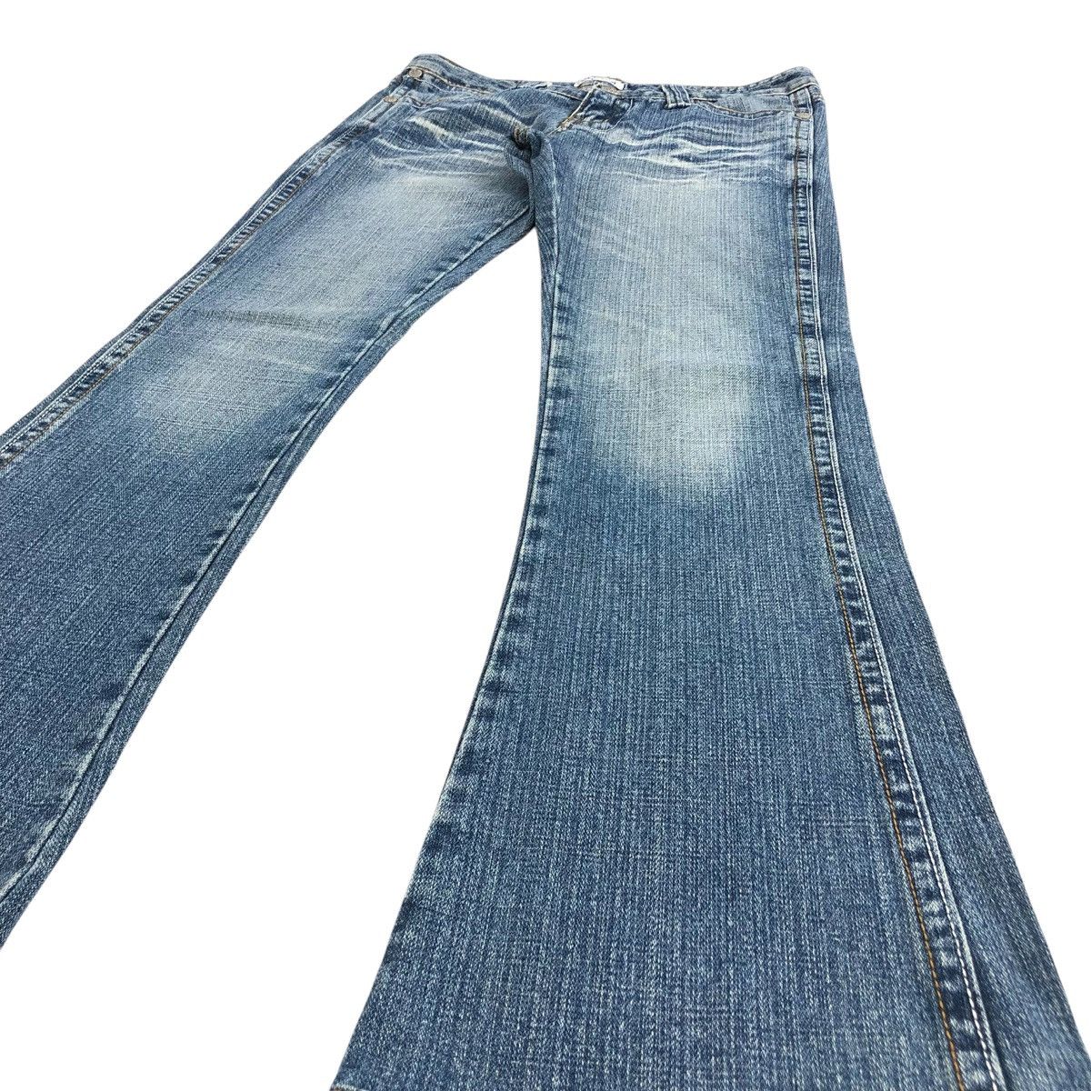 If Six Was Nine × Japanese Brand × Le Grande Bleu (L.G.B.) Y2K Clef de Sol Flared Jeans Distressed Bootcut Denim Pants Size 29" - 3 Thumbnail