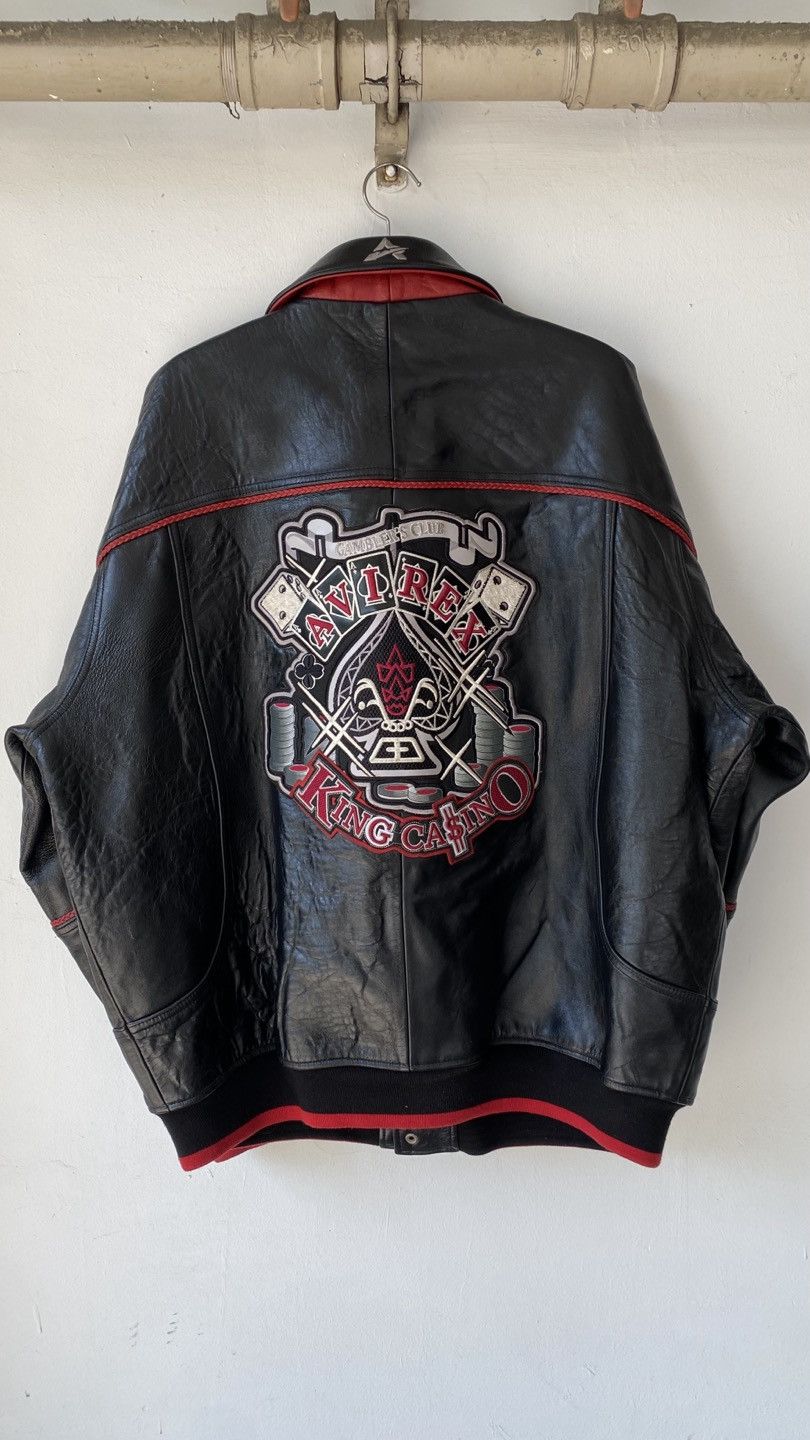 Avirex avirex king casino all leather stadium bomber jacket 3xl/4xl Size US XXL / EU 58 / 5 - 1 Thumbnail