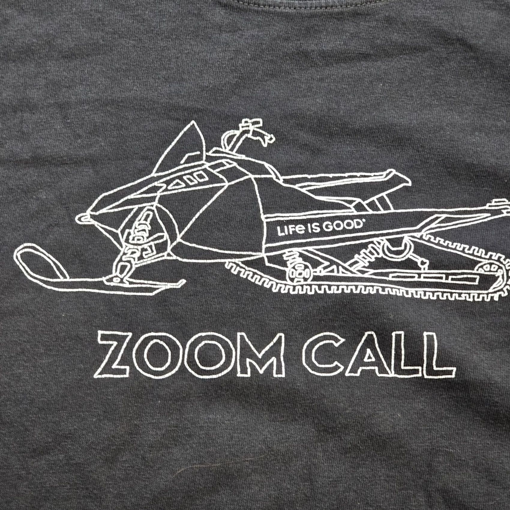 Life is Good Life is Good Shirt Mens S Black Zoom Call Long Sleeve Crew Neck Casual Classic Winter Snowmobiling Graphic Size US S / EU 44-46 / 1 - 5 Thumbnail