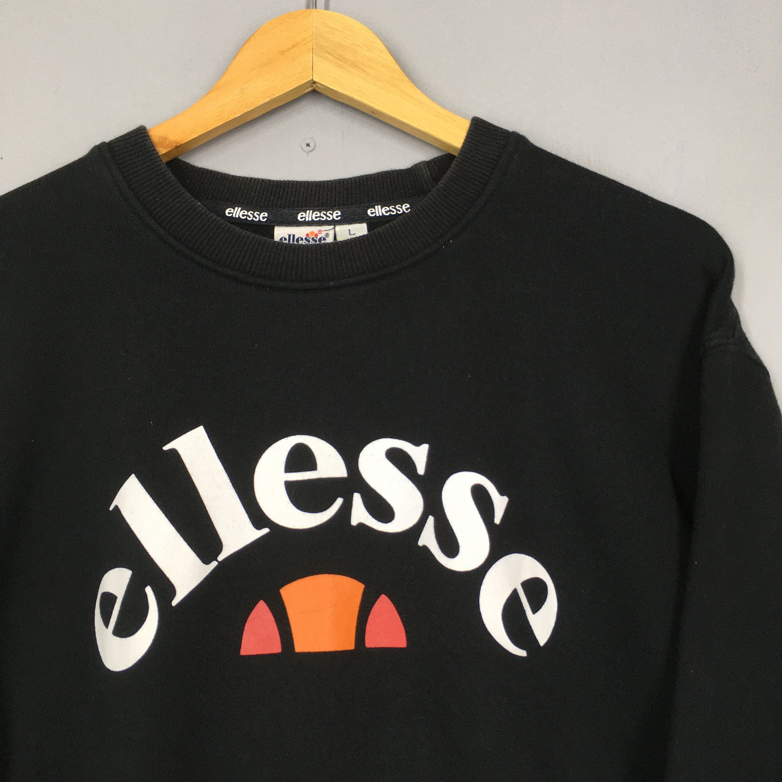 Ellesse Vintage Ellesse Perugia Italia Black Sweatshirt Large Size US L / EU 52-54 / 3 - 2 Thumbnail