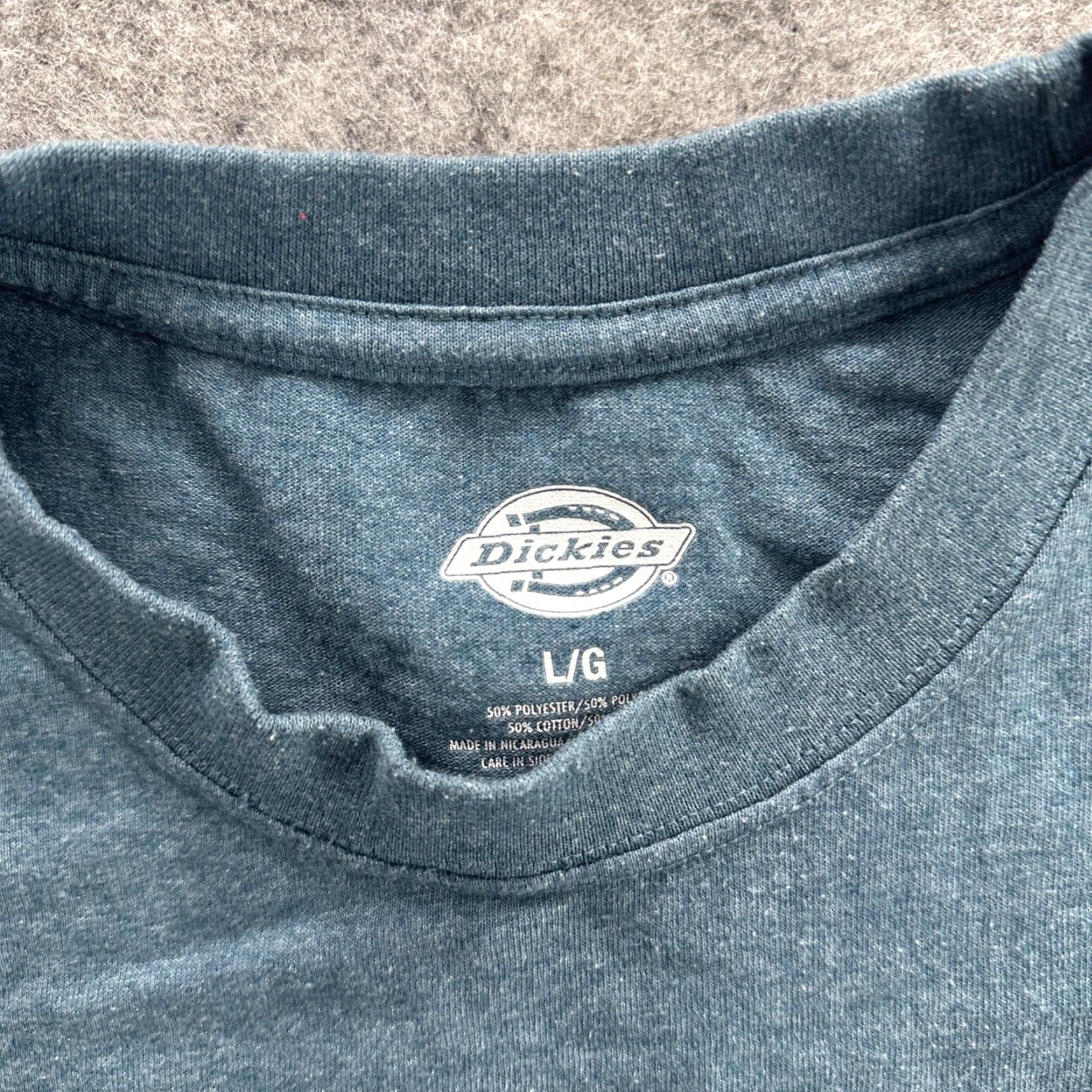 Dickies Dickies Shirt Mens Large Blue Pocket Crewneck Workwear Logo Tee Size US L / EU 52-54 / 3 - 6 Thumbnail