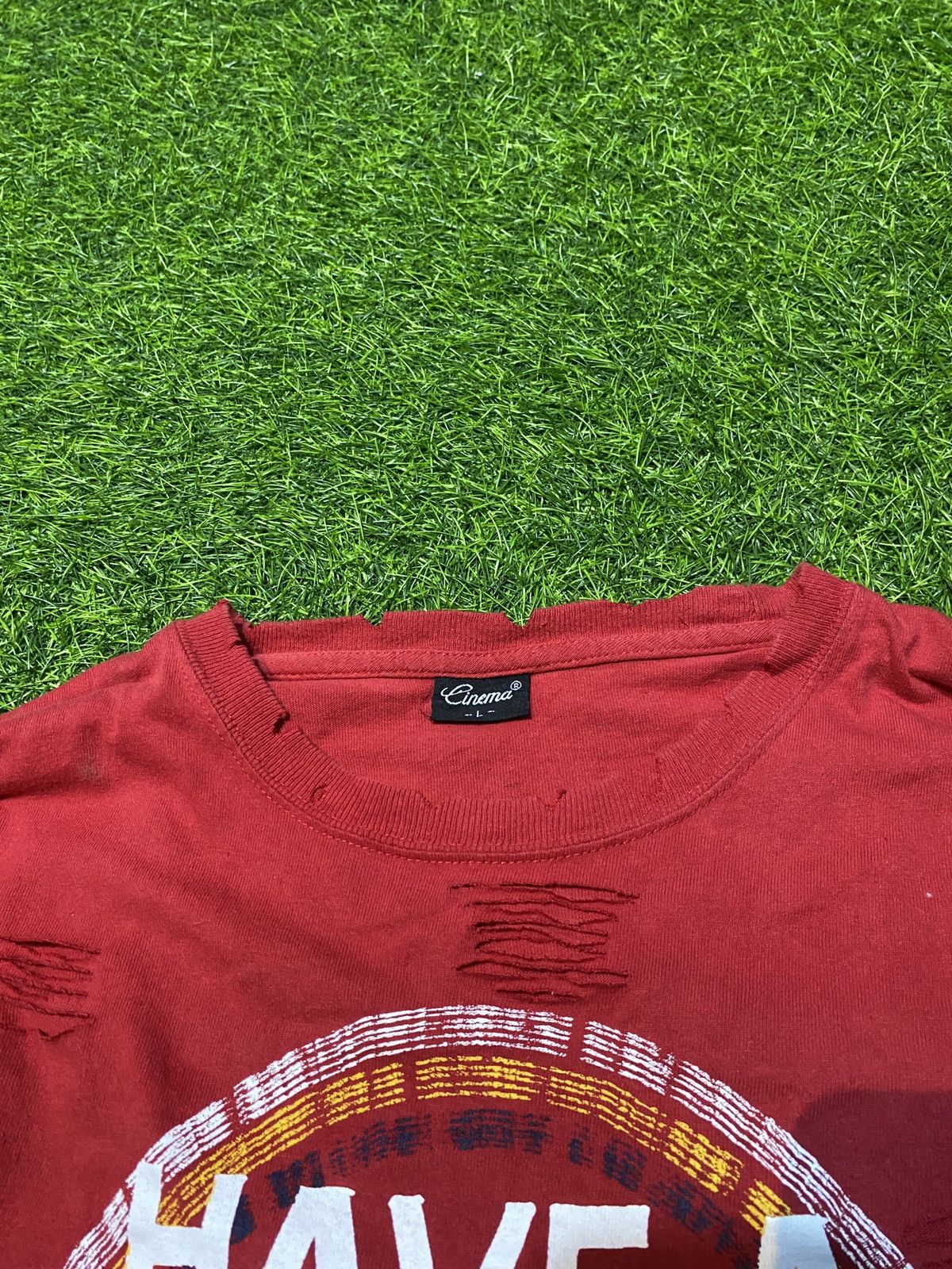 If Six Was Nine × Japanese Brand × Le Grande Bleu (L.G.B.) LONGSLEEVE CINEMA DISTRESSED IFSIX LGB STYLE ❤️‍🔥 Size US L / EU 52-54 / 3 - 8 Thumbnail