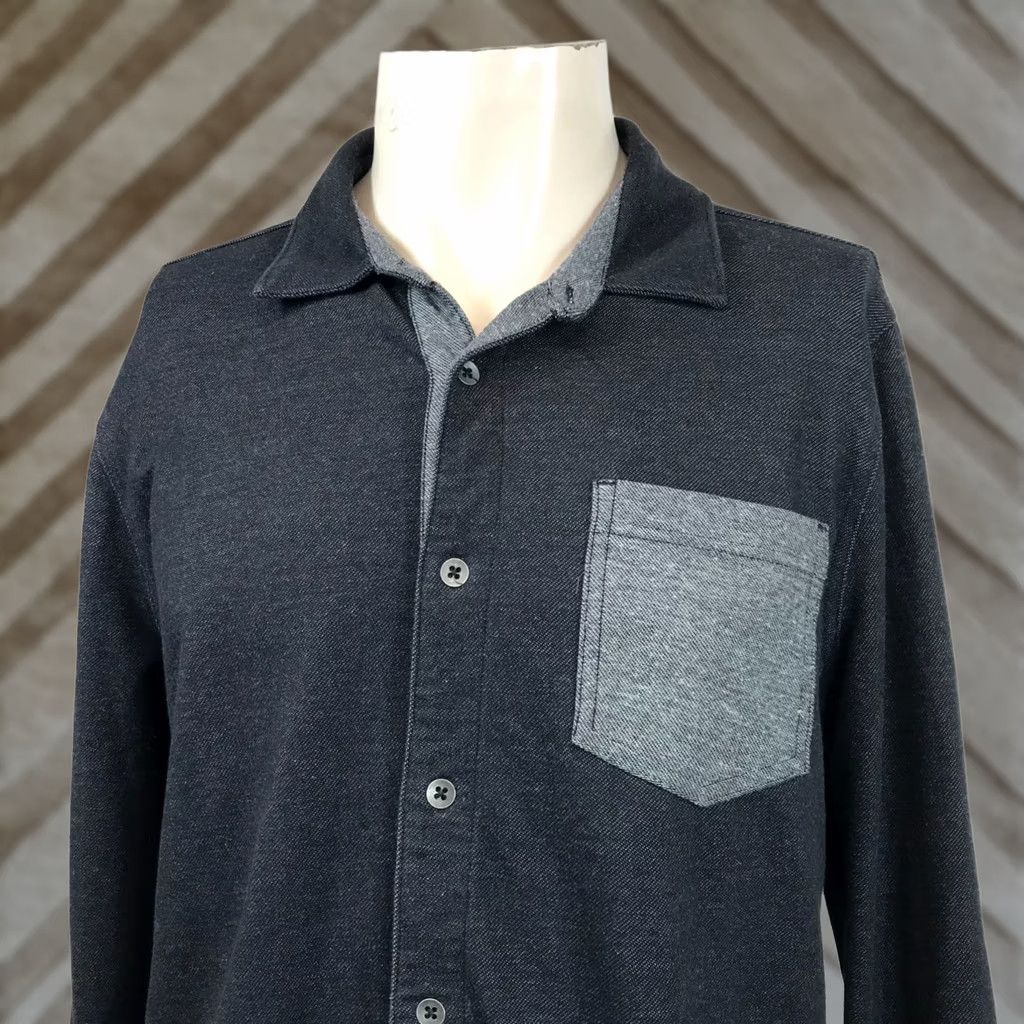 Banana Republic BANANA REPUBLIC Men's L Button Collared Shirt Long Sleeve Pocket Gray Size US L / EU 52-54 / 3 - 1 Thumbnail