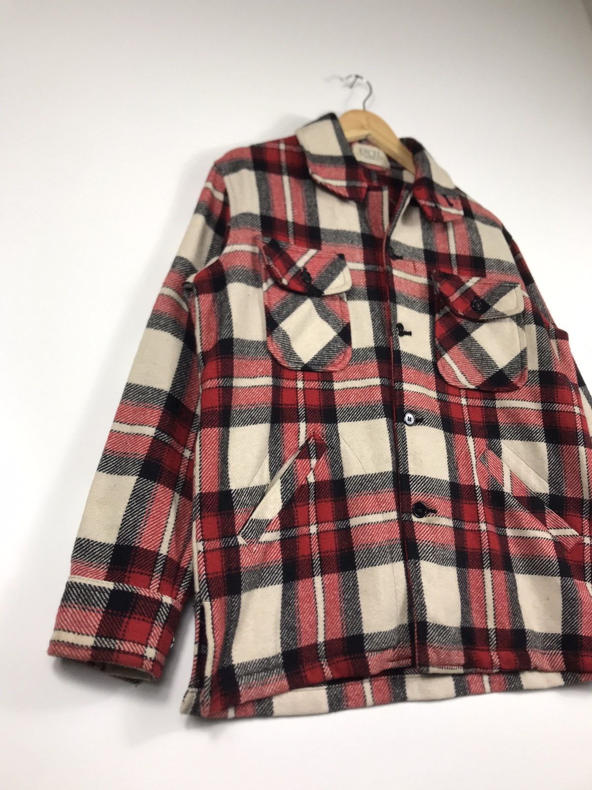 Japanese Brand × Vintage ⚡️Vintage Excel Wool Flannel Chore Shirt Jacket Size US M / EU 48-50 / 2 - 2 Thumbnail