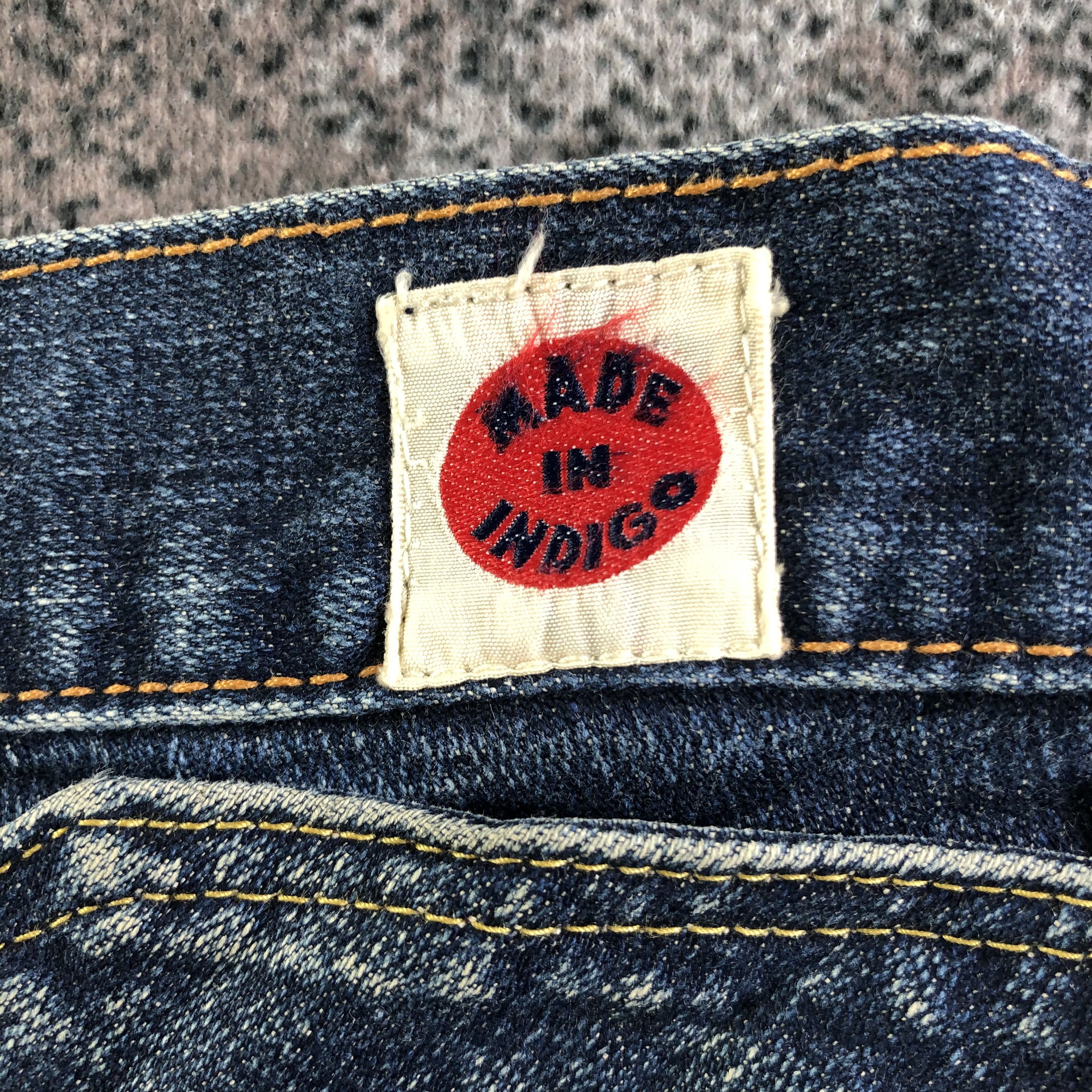 Indigo Japanese Indigo Jeans Faded Blue Denim KJ3079 Size US 30 / EU 46 - 8 Thumbnail