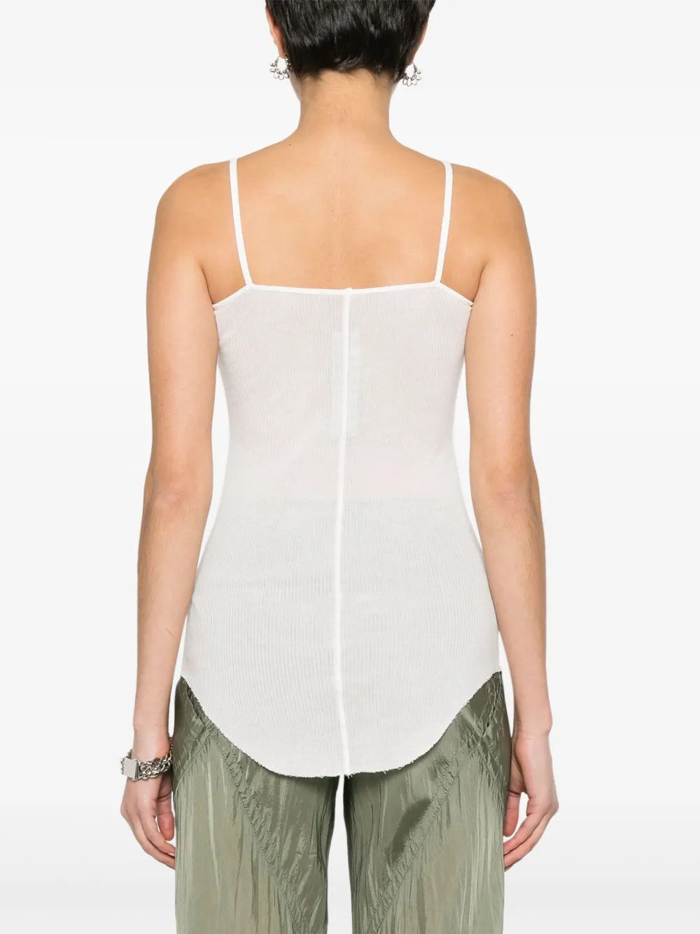 Rick Owens o1y0126 Tank Top in White Size XS / US 0-2 / IT 36-38 - 3 Thumbnail