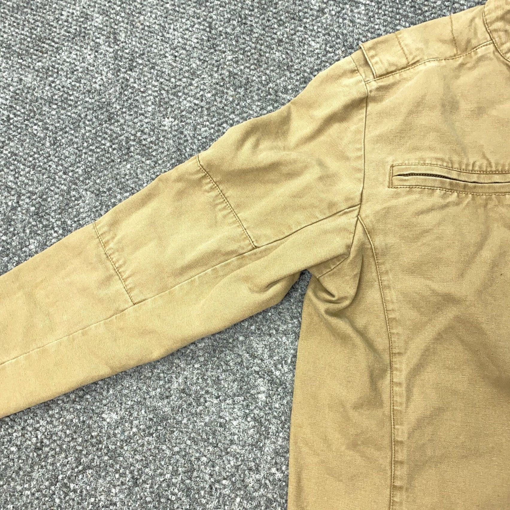 Lucky Brand VINTAGE Lucky Brand Jacket Womens XL Canvas Beige Moto Utility Coat Long Sleeve Zip Up Classic Fall Winter Womens Size XL / US 12-14 / IT 48-50 - 6 Thumbnail