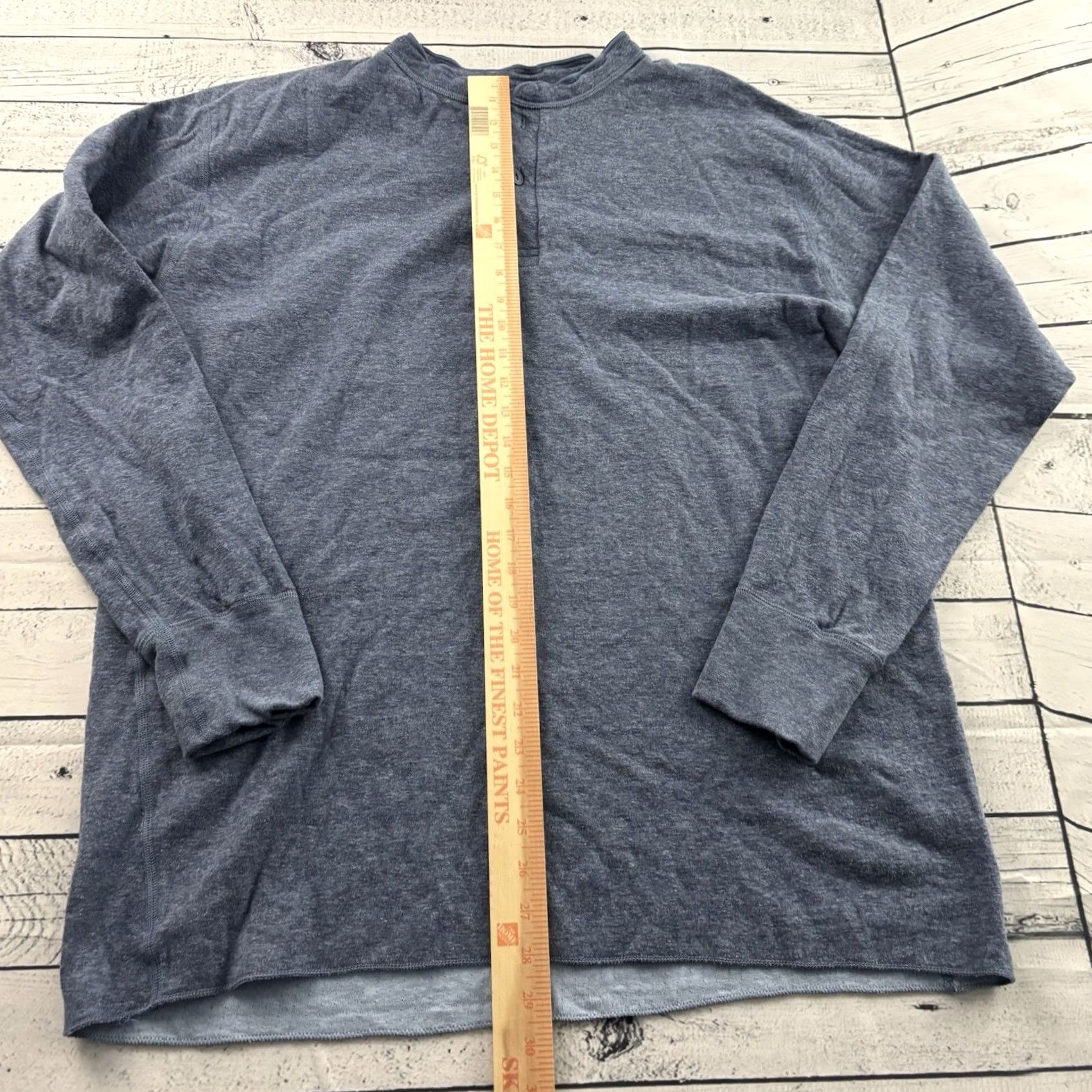 Vintage L.L. Bean Wool River Drivers Long Sleeve Henley Men's XL Tall Blue Shirt Size US XL / EU 56 / 4 - 2 Thumbnail