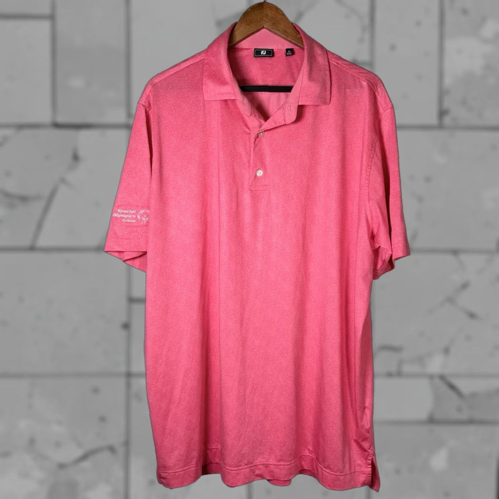 Footjoy VINTAGE FootJoy Polo Shirt Men XL Pink Athletic Golf Fashion Size US XL / EU 56 / 4 - 1 Thumbnail
