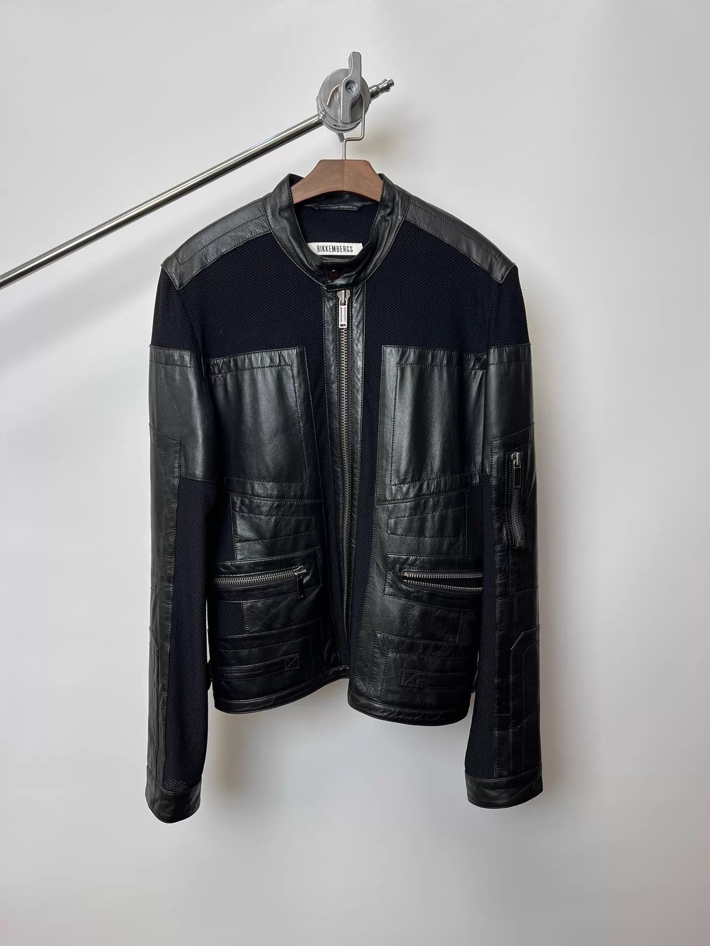 Dirk Bikkembergs dirk bikkembergs leather mesh strap zipper jacket Size US M / EU 48-50 / 2 - 1 Thumbnail