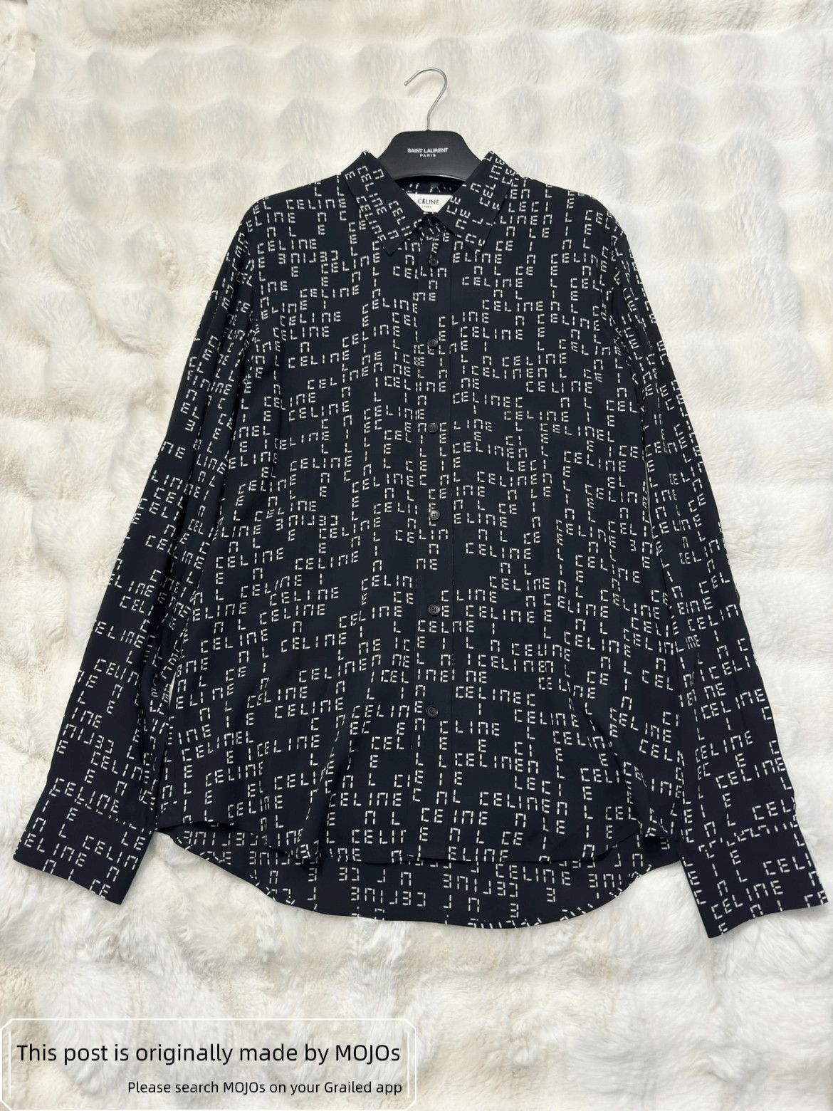 Celine Sz 40 Celine Logo Monogram Shirt Size US L / EU 52-54 / 3 - 1 Thumbnail