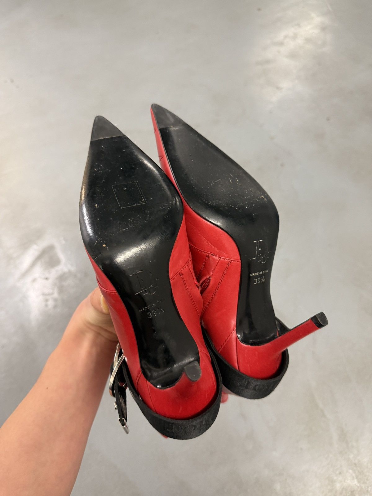 Dior Dior by John Galliano Red Leather Strap Ankle Boots Size US 9.5 / IT 39.5 - 14 Thumbnail