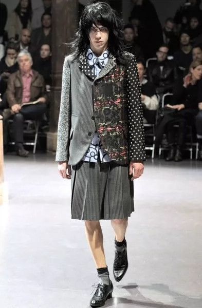 Comme des Garcons Comme des Garcons Multi-material wave point plaid splicing Size US M / EU 48-50 / 2 - 7 Thumbnail