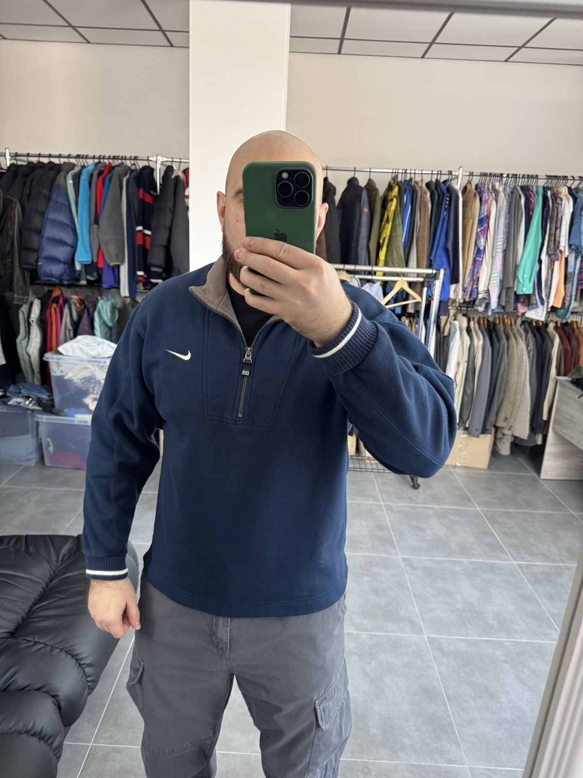 Nike Vintage Nike 1/3 Zip Pullover Sweatshirt Embroidered Logo Size US S / EU 44-46 / 1 - 2 Thumbnail