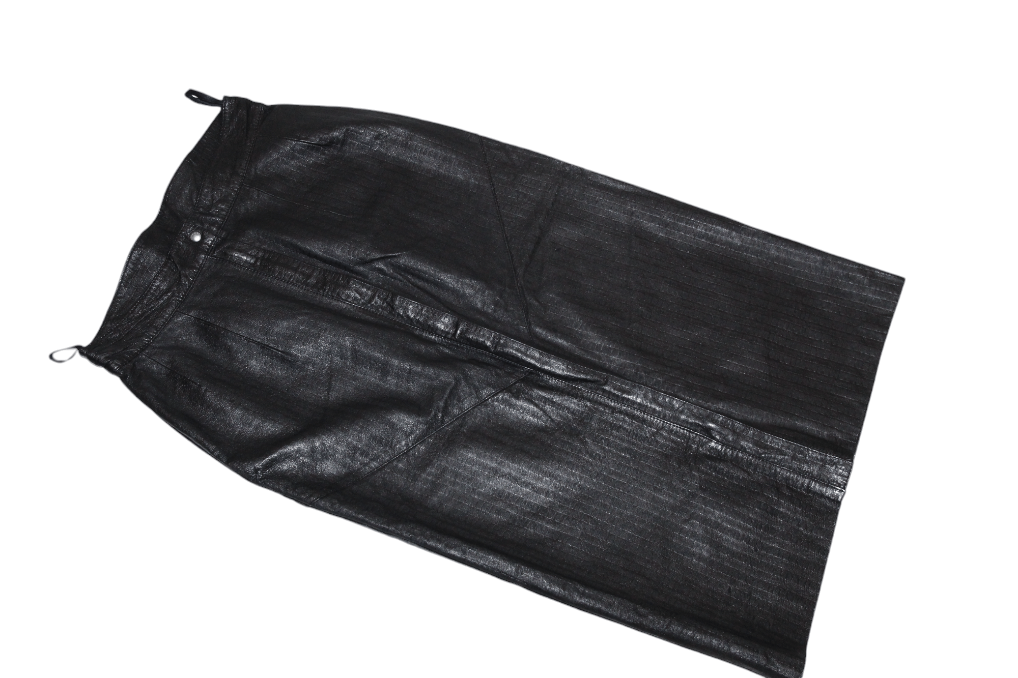 Genuine Leather RARE💥70's Giorgio Mobiani Leather Full zip pencil skirt Size 28" / US 6 / IT 42 - 3 Thumbnail
