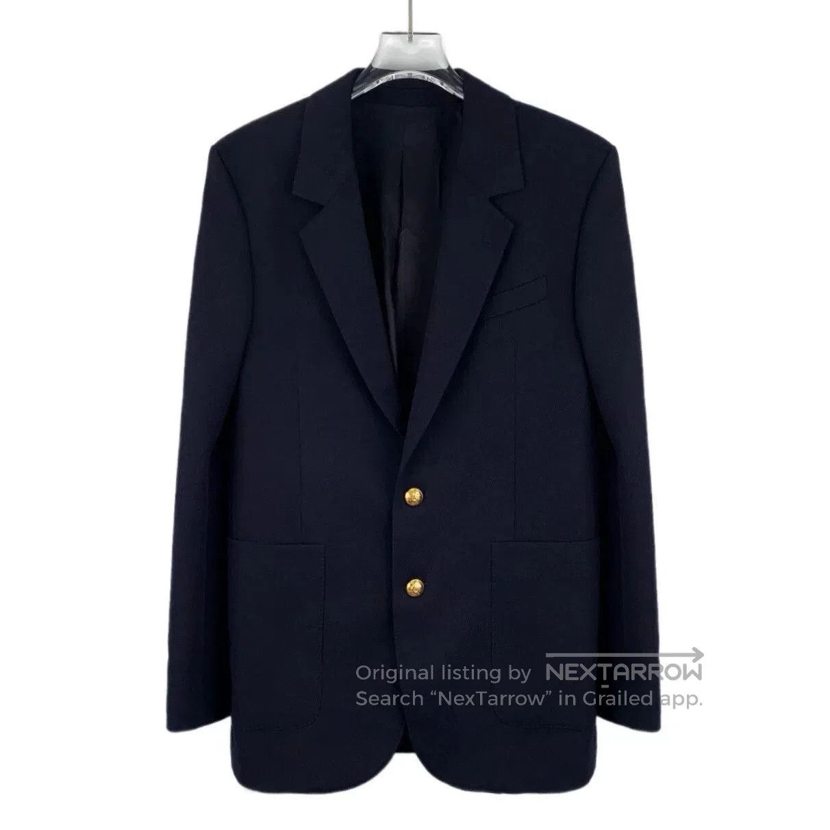 Celine Celine Dark Blue Wool Lapel Blazer. Size XXS / US 00 / IT 34 - 1 Thumbnail