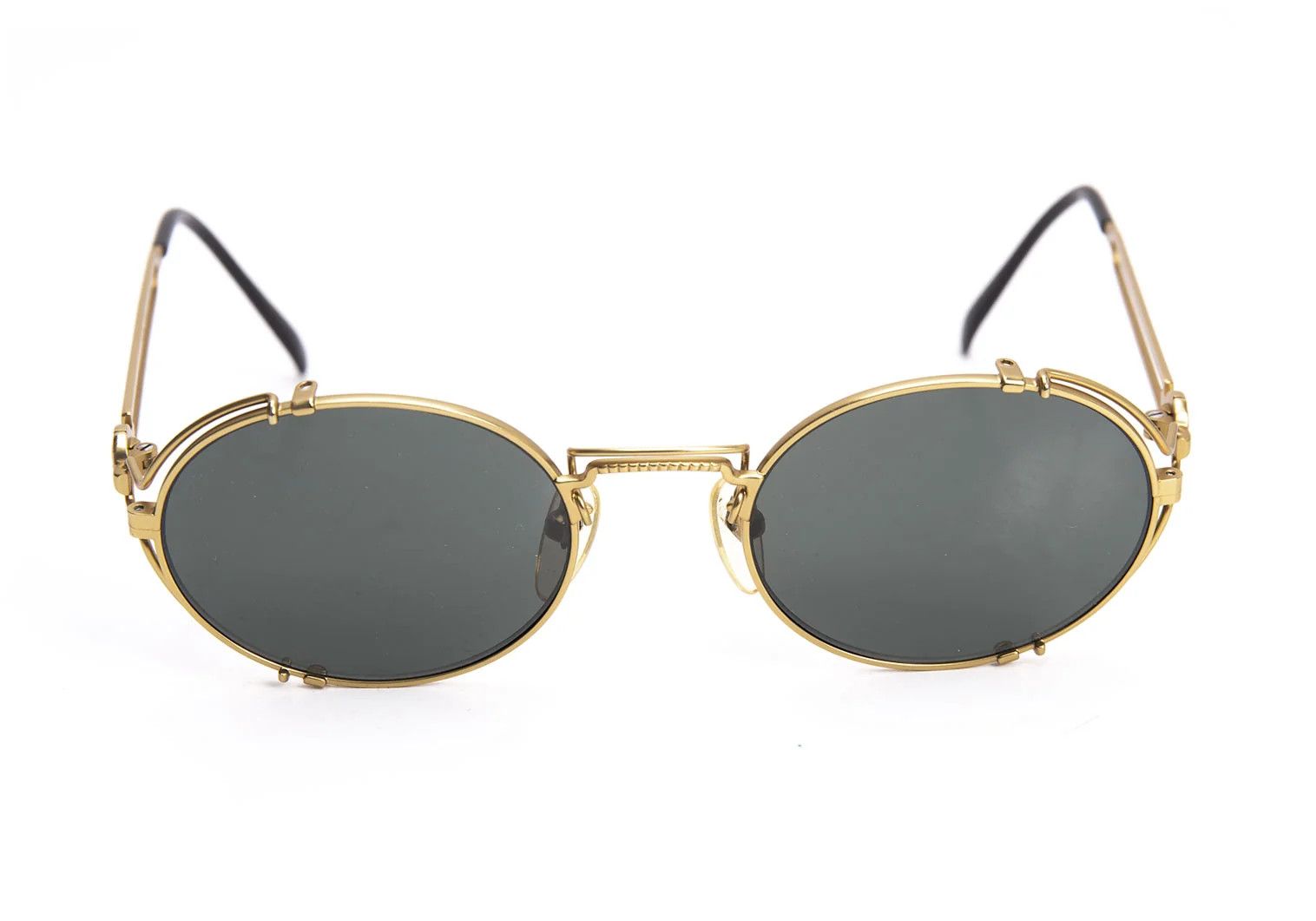 Jean Paul Gaultier Double Bridge Sunglasses in Gold and Black Size ONE SIZE - 2 Thumbnail