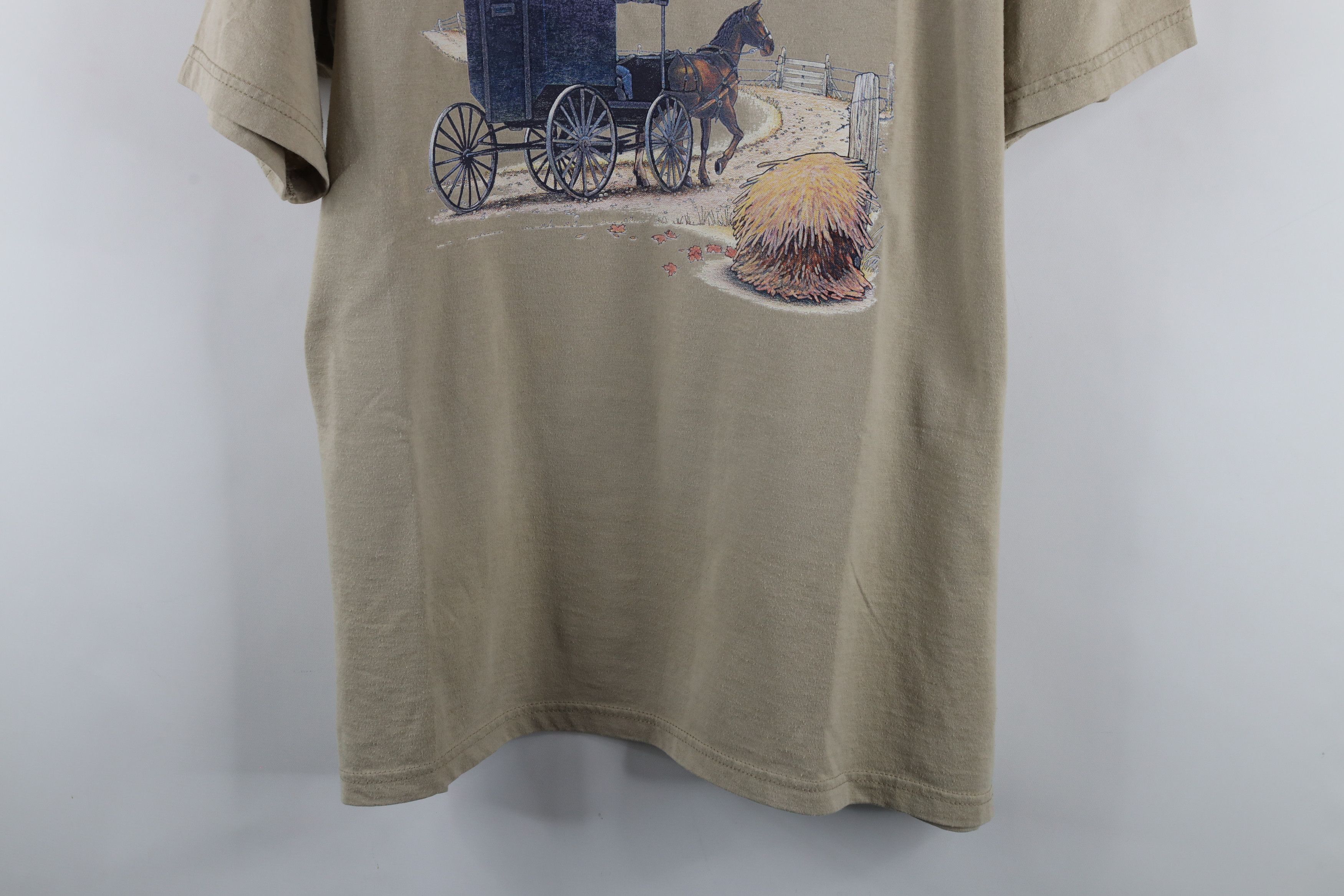 Vintage Vintage 90s Country Primitive Barn Farmhouse Horse T-Shirt Size XL / US 12-14 / IT 48-50 - 3 Thumbnail