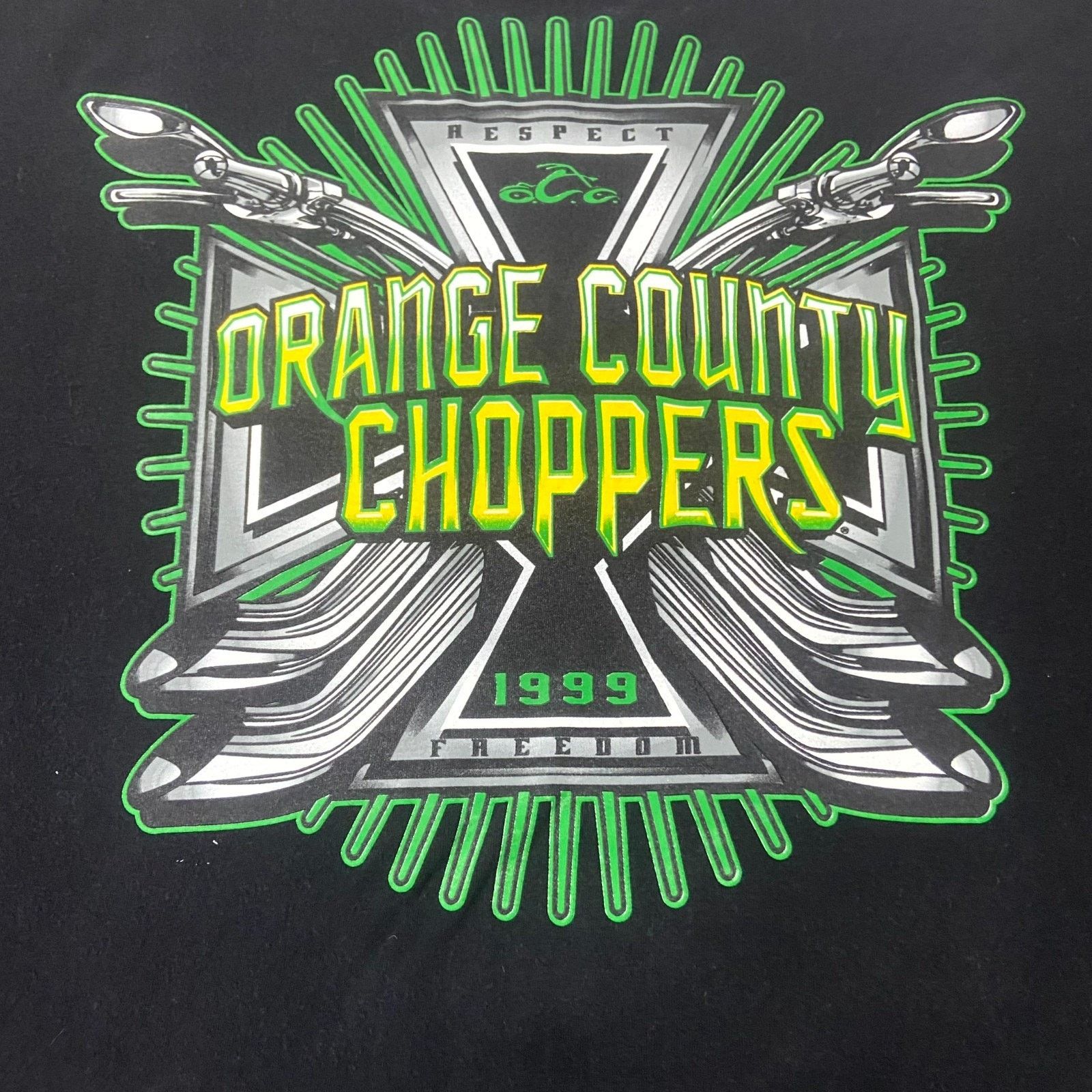& Other Stories Orange County Choppers Y2K T Shirt Sz 2XL Black Grunge AOP Size US XXL / EU 58 / 5 - 3 Thumbnail