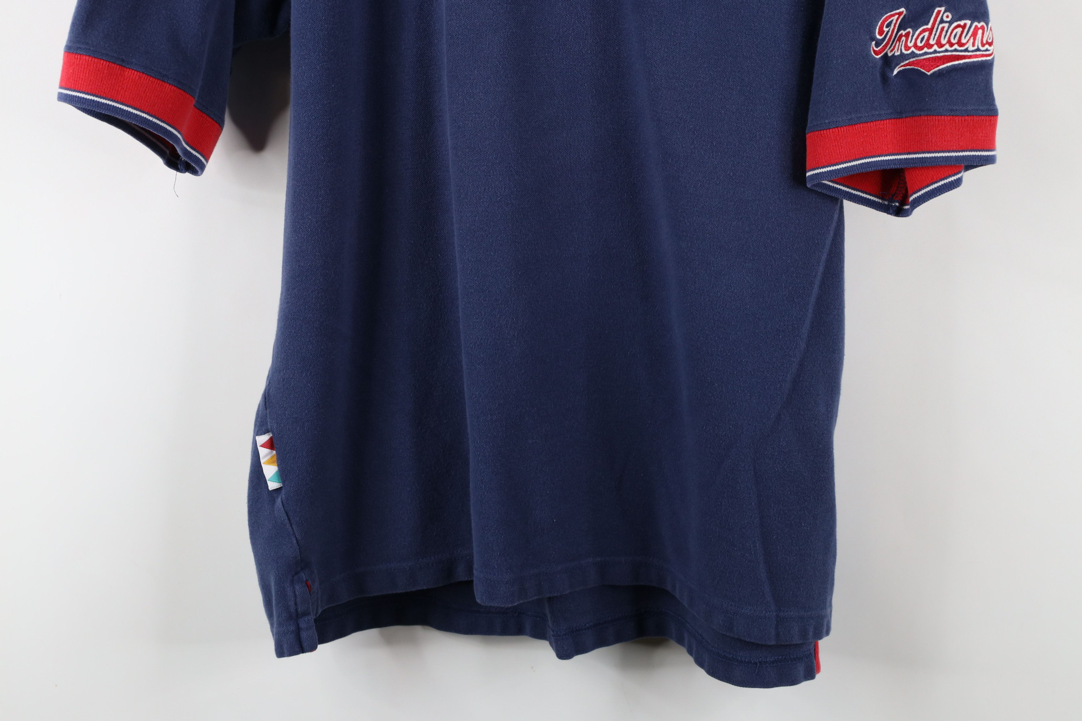 Vintage Vintage 90s Wahoo Cleveland Indians Baseball Polo Shirt Size US L / EU 52-54 / 3 - 3 Thumbnail