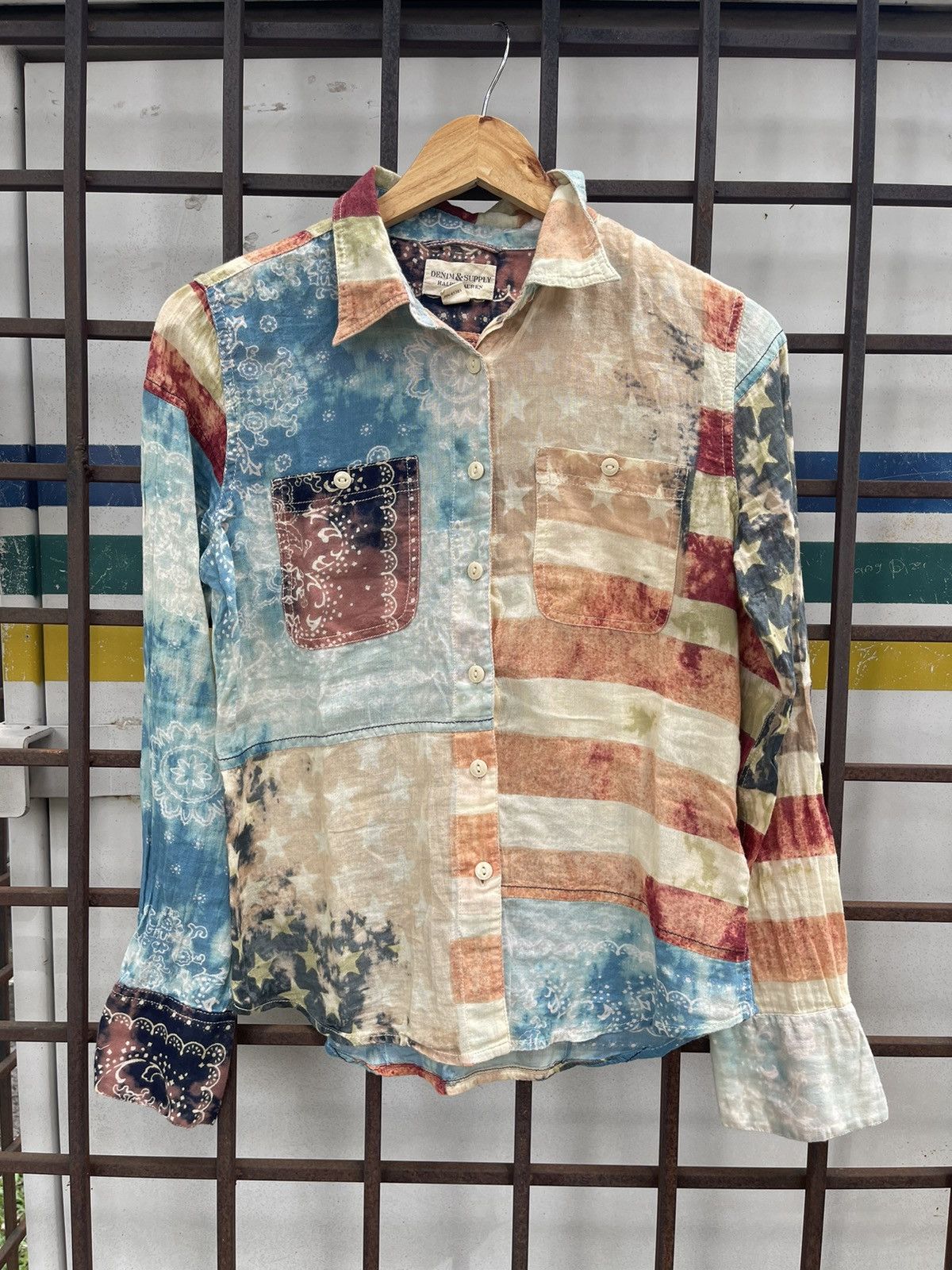 image of Denim And Supply Ralph Lauren Denim Supply Ralph Laurent Usa Print Tie Dye, Men's (Size Small)