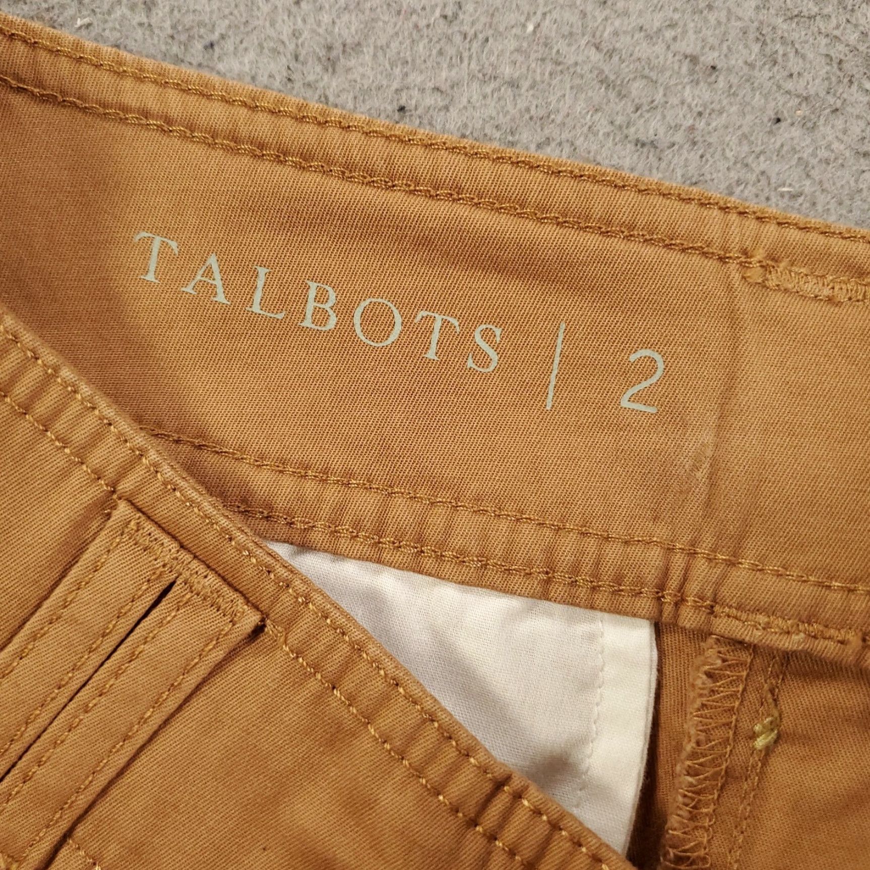 Talbots Talbots Womens Shirts Size 2 Orange Brown Chino Stretch Pockets Slash Pocket Flat Front Regular Fit Cotton Blend Spandex Size XS / US 0-2 / IT 36-38 - 5 Thumbnail