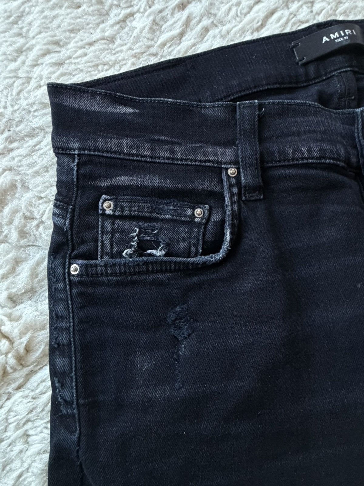 Amiri Black Amiri Jean Size US 31 - 6 Thumbnail