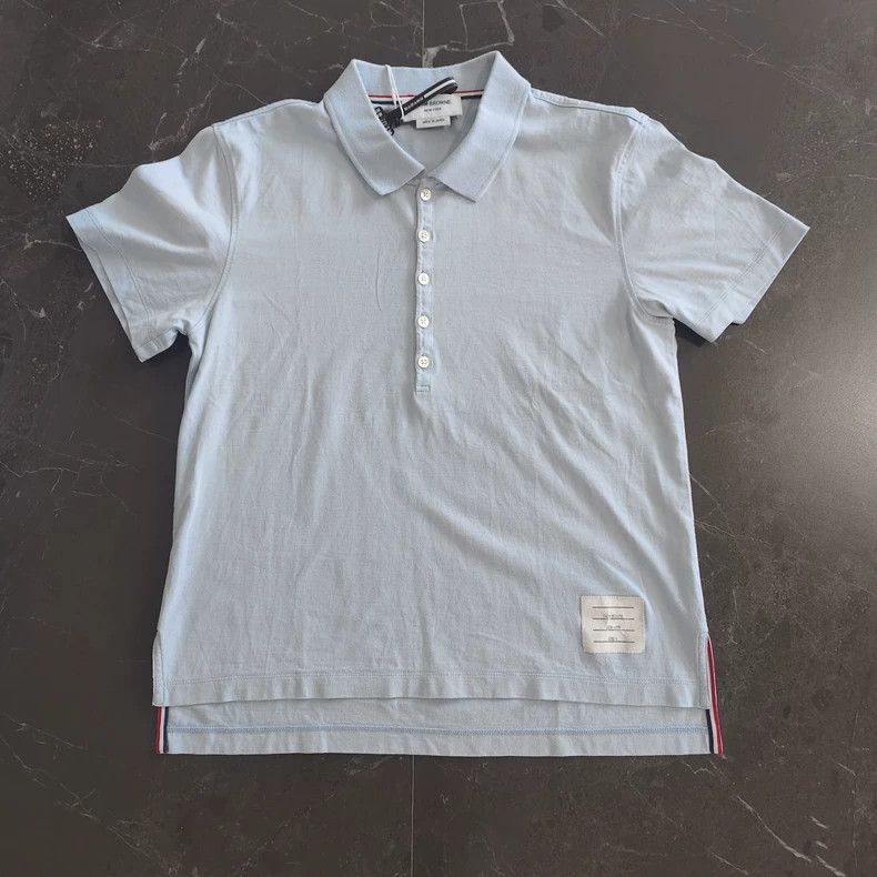 Other Thom Browne Light blue POLO shirt Size US S / EU 44-46 / 1 - 1 Thumbnail