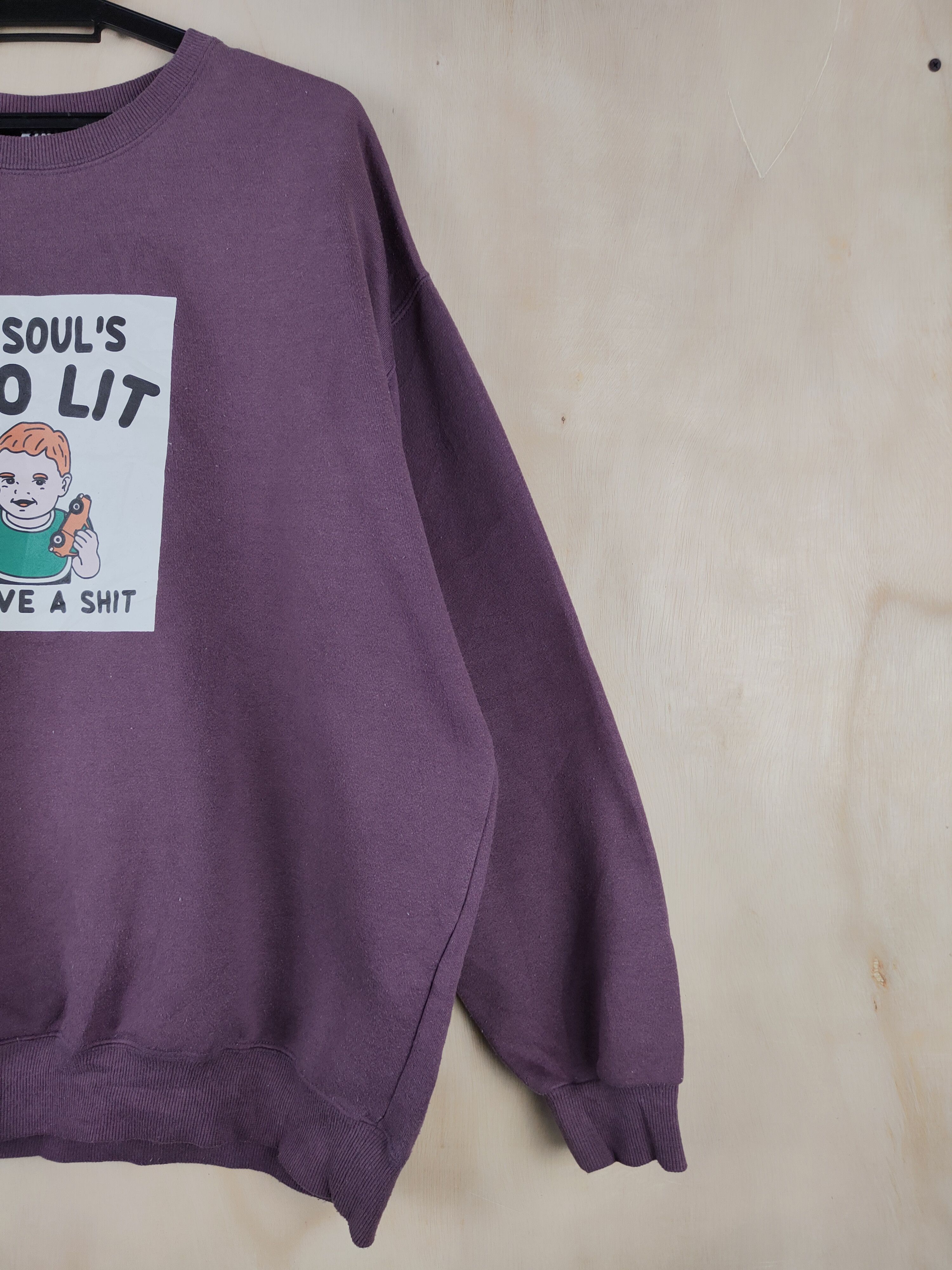 Japanese Brand × Vintage Kutir baby shit Dark Purple baggie Sweatshirts #S2583 Size US M / EU 48-50 / 2 - 6 Thumbnail