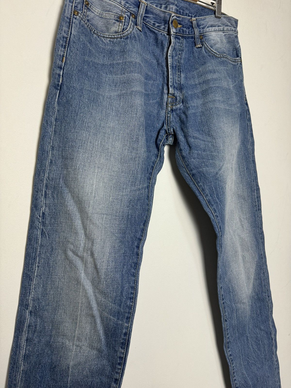 Carhartt Vintage Carhartt Klondike Pant light blue washed jeans Size US 33 - 10 Thumbnail