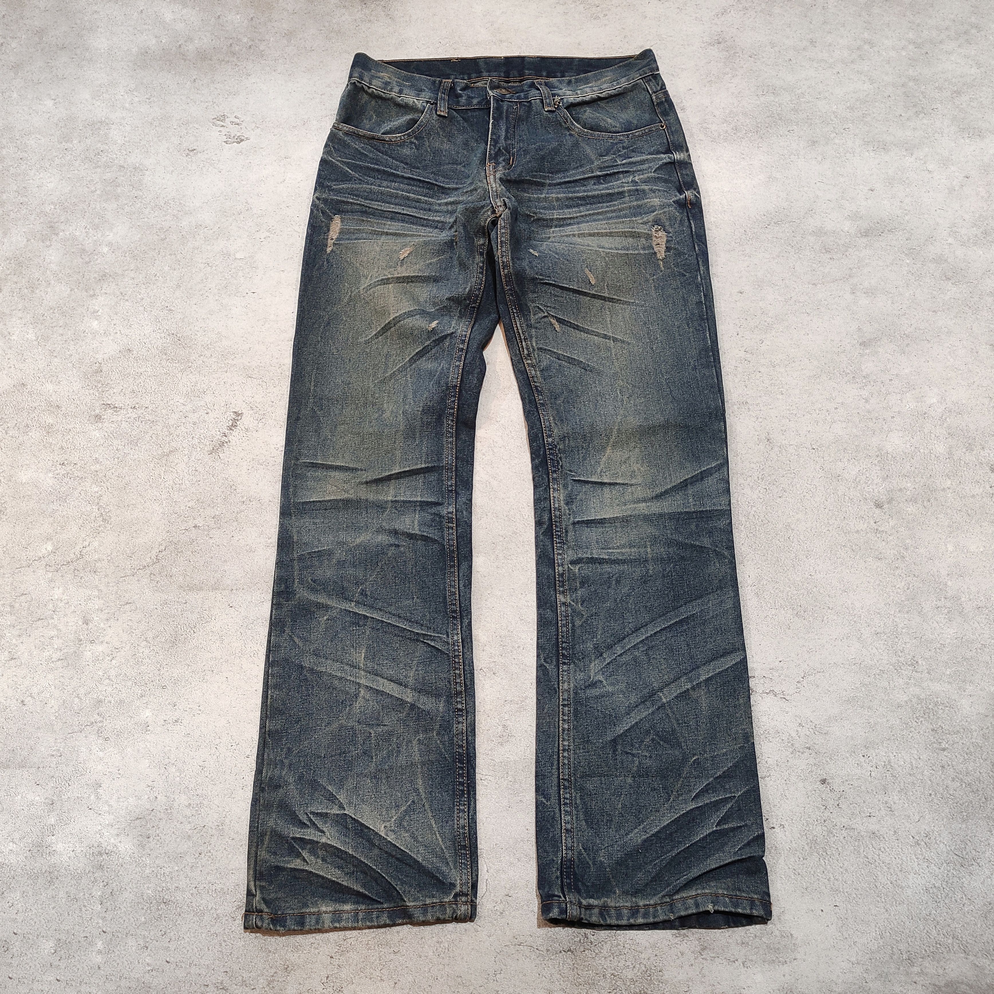 【swag】　archive tornado mart Tornado Mart Early 00s Faded Cowhide Leather Multi-zip Rider