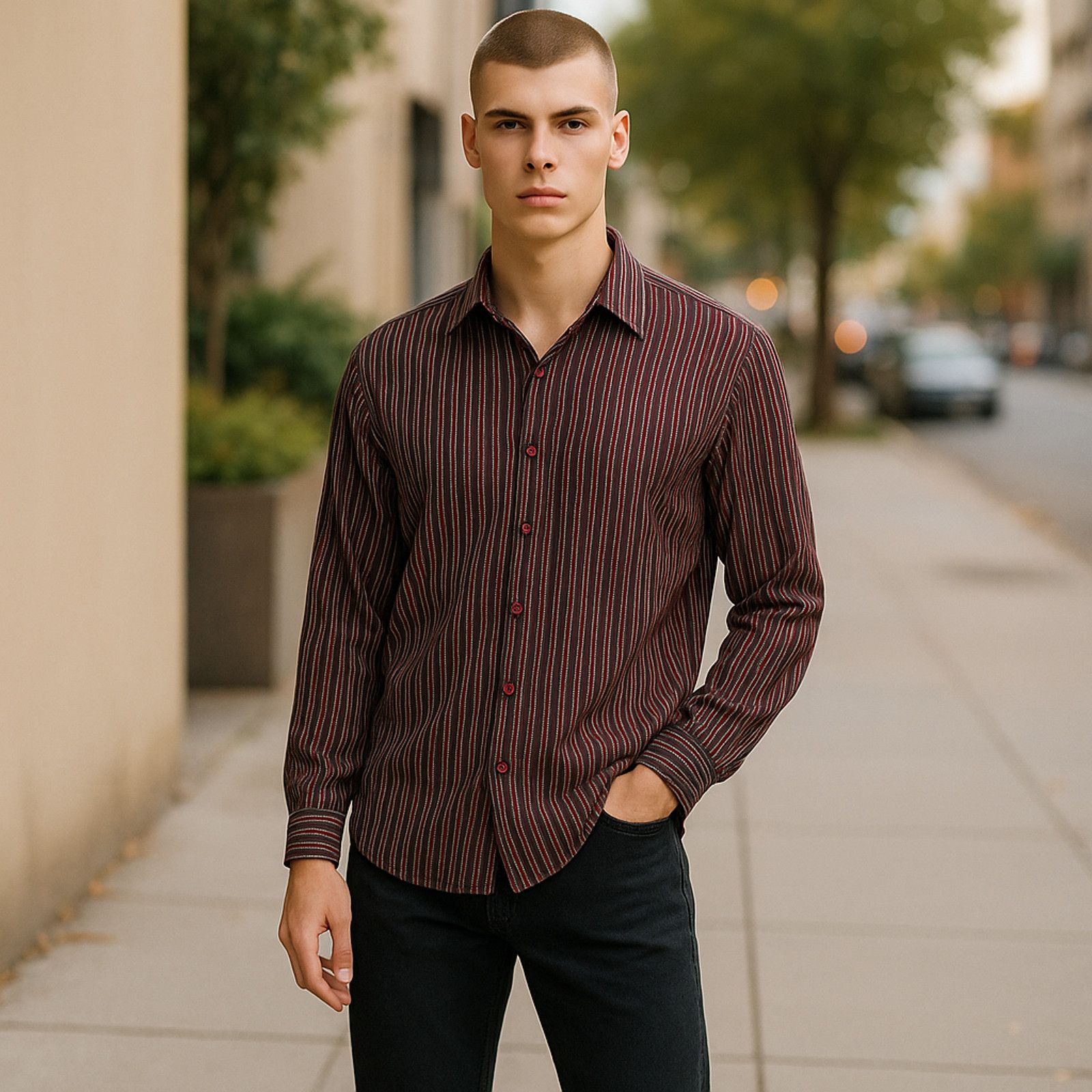 Other A BASILE Dress Shirt Mens 16 Multicolor Long Sleeve Size US L / EU 52-54 / 3 - 6 Thumbnail