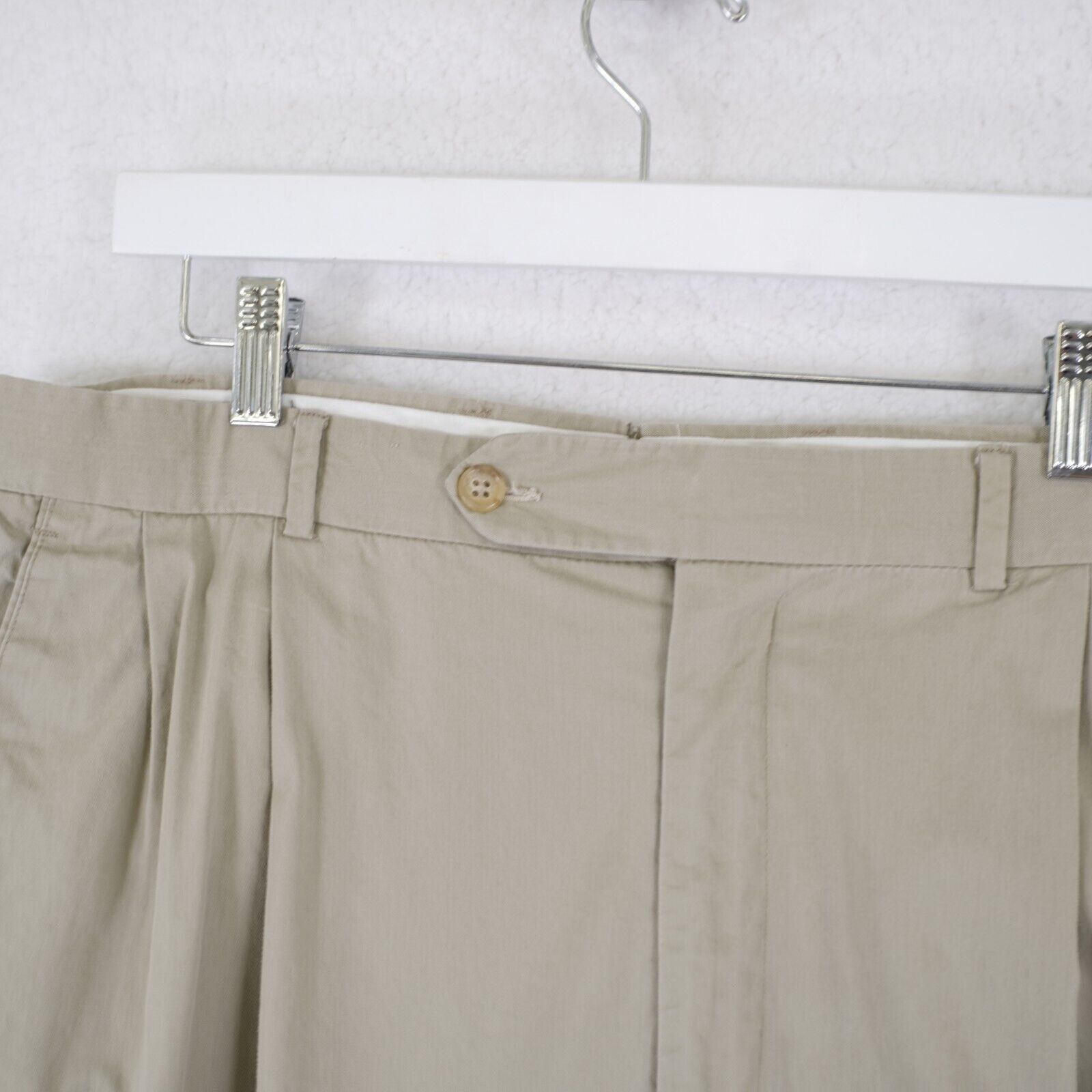 Brooks Brothers DAMAGED Brooks Brothers Cotton Beige Trousers Dress Pants 37 Size 36R - 4 Thumbnail
