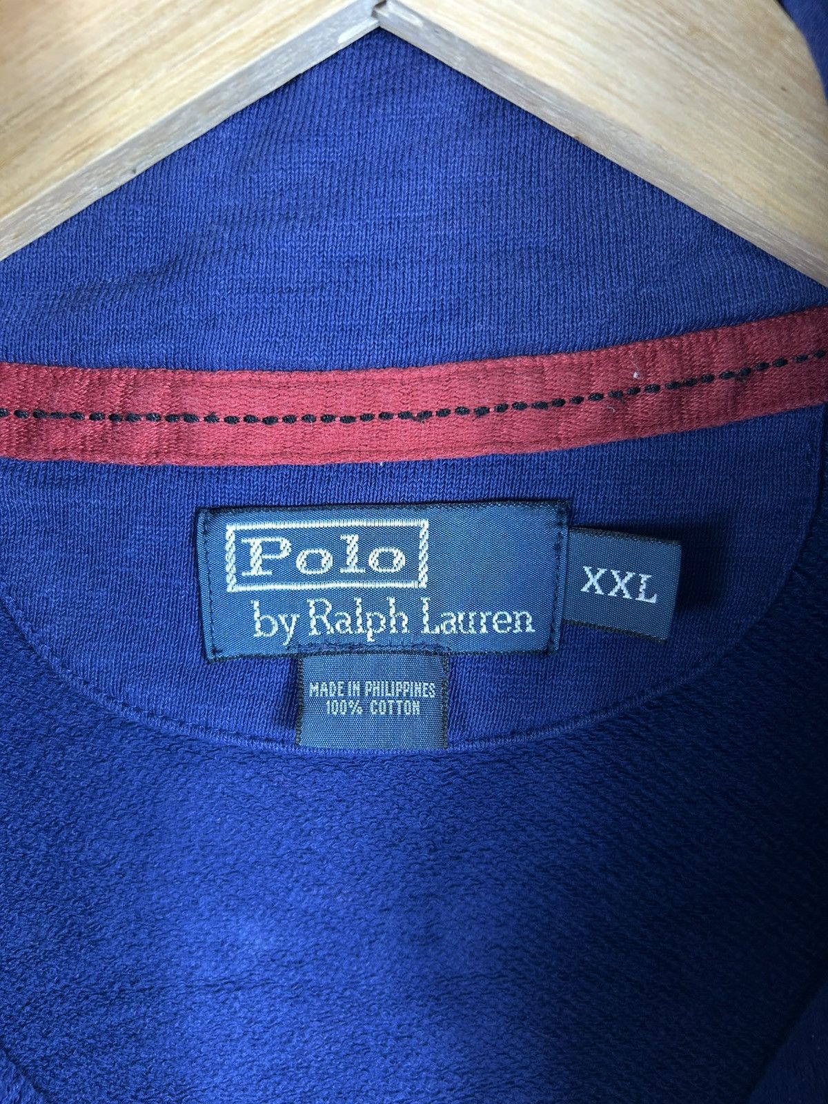 Polo Ralph Lauren ⚡️Vintage Y2K Polo Ralph Lauren Half Zipper Sweatshirt Size US XXL / EU 58 / 5 - 8 Thumbnail