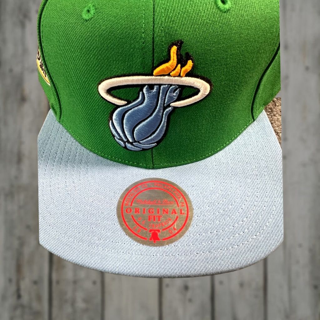 Mitchell & Ness Mitchell & Ness Miami Heat Snapback Cap Hat Mens OS Green Blue 2013 NBA Finals Size ONE SIZE - 1 Thumbnail