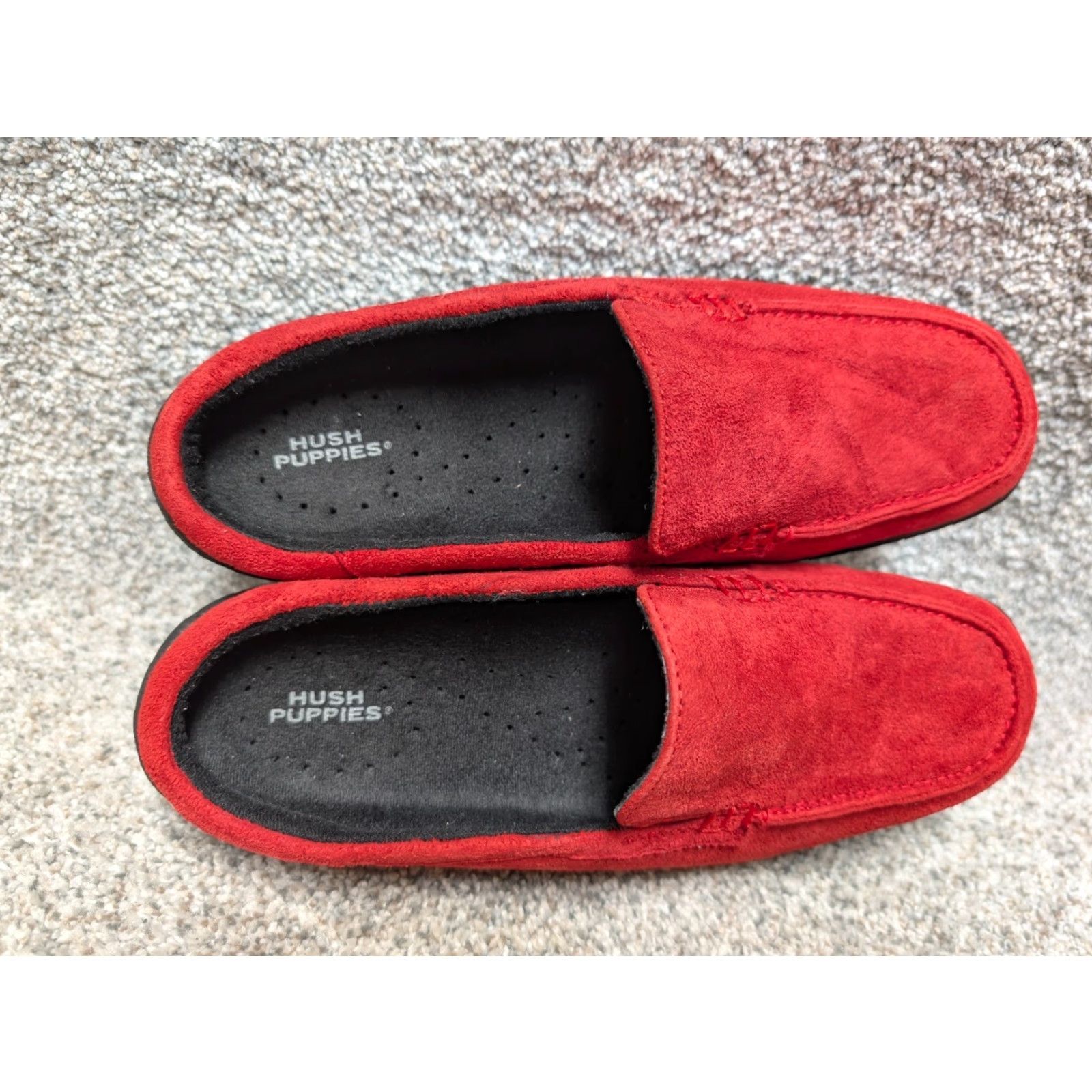 Hush Puppies VINTAGE Hush Puppies Red Suede Loafers Flat Slip On Women 7 Red Retro Loafer Comfort Quiet Luxury Grandmacore Womens Size US 7 / IT 37 - 6 Thumbnail