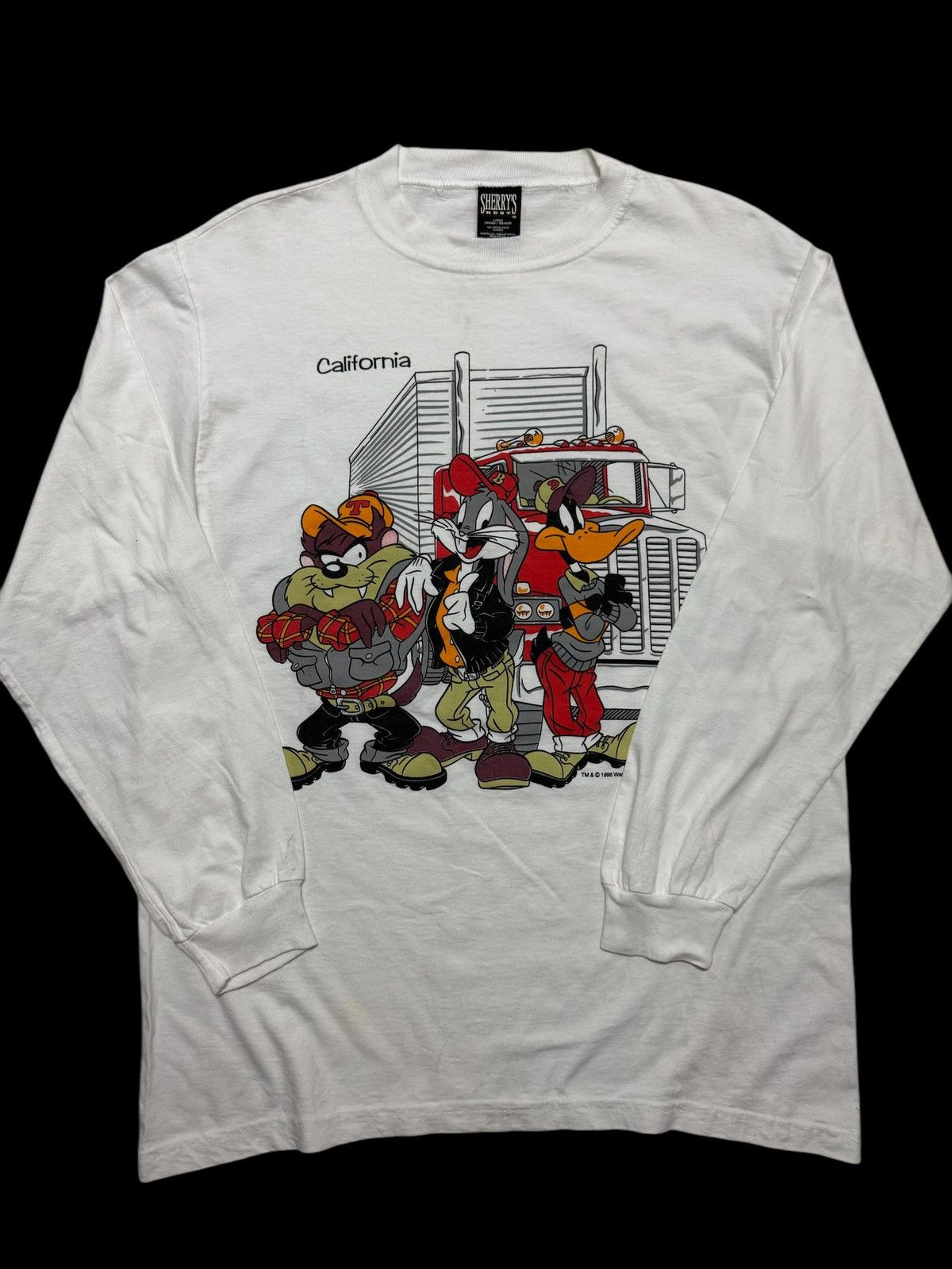 90年代 ”Peggy Murray” ゴルフ アート プリントTシャツ メンズL