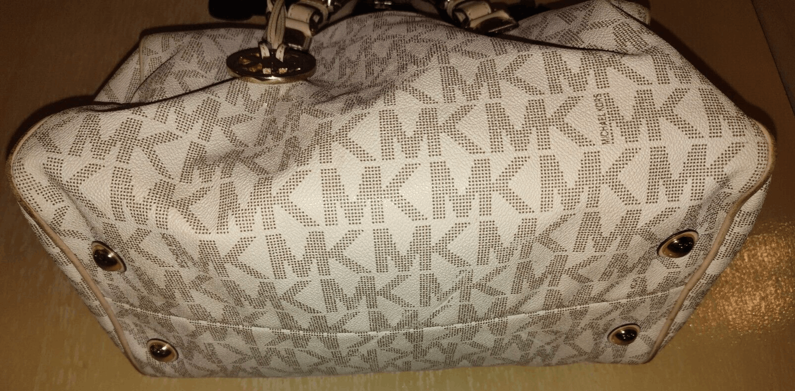 Michael Kors MICHAEL KORS GRAYSON SATCHEL - large vanilla logo bag Size ONE SIZE - 3 Thumbnail