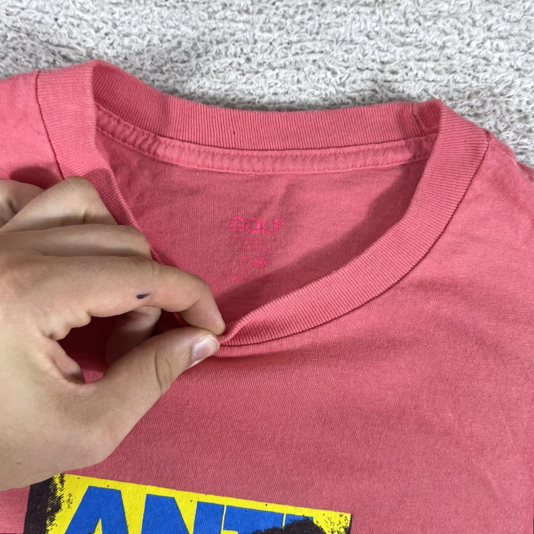 Vintage VINTAGE GOLF T-Shirt Mens L Pink ANTI Wang Odd Future Tyler The Creator Flower Boy Mens L Pink Flower Boy Shirt Size US L / EU 52-54 / 3 - 4 Thumbnail