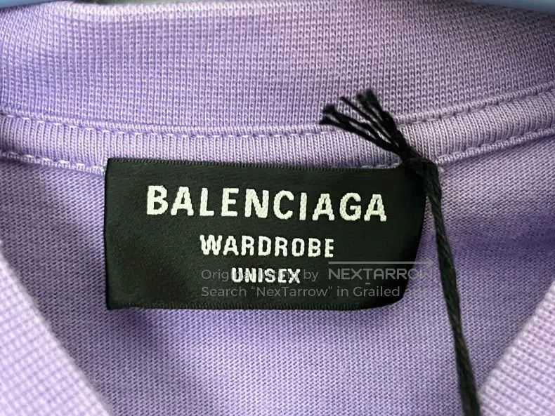 Balenciaga Balenciaga Black Label Purple Logo Short Sleeve T-Shirt Size US XXS / EU 40 - 3 Thumbnail