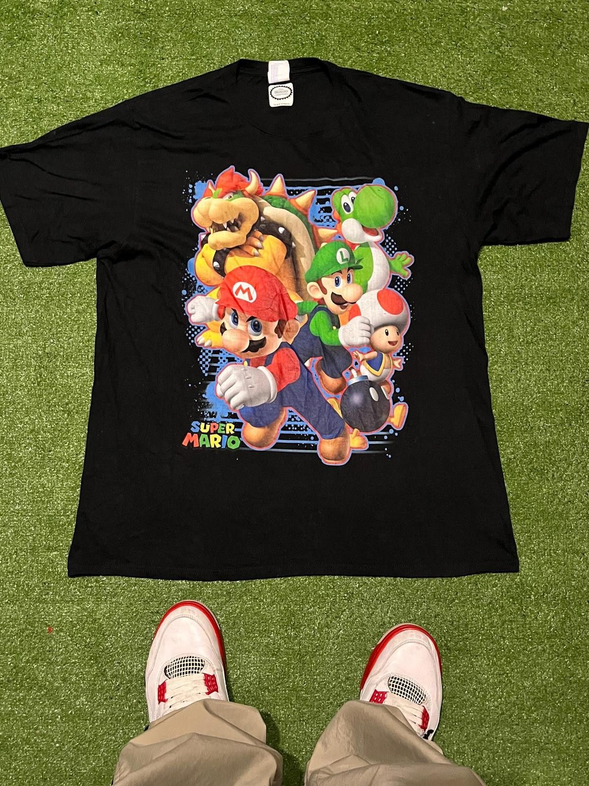 Nintendo Super Mario Characters Graphic T-Shirt Black Size Large Size ONE SIZE - 1 Thumbnail