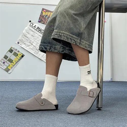 Other Stylish Gray Suede Clogs with Buckle Size US 9 / EU 42 - 4 Thumbnail