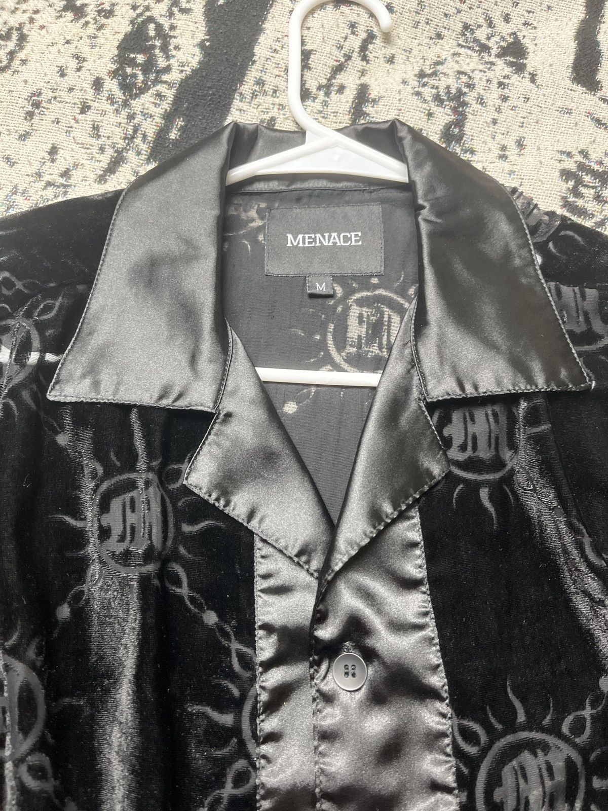 Menace Menace Burnout Monogram Button Up Size US M / EU 48-50 / 2 - 4 Thumbnail