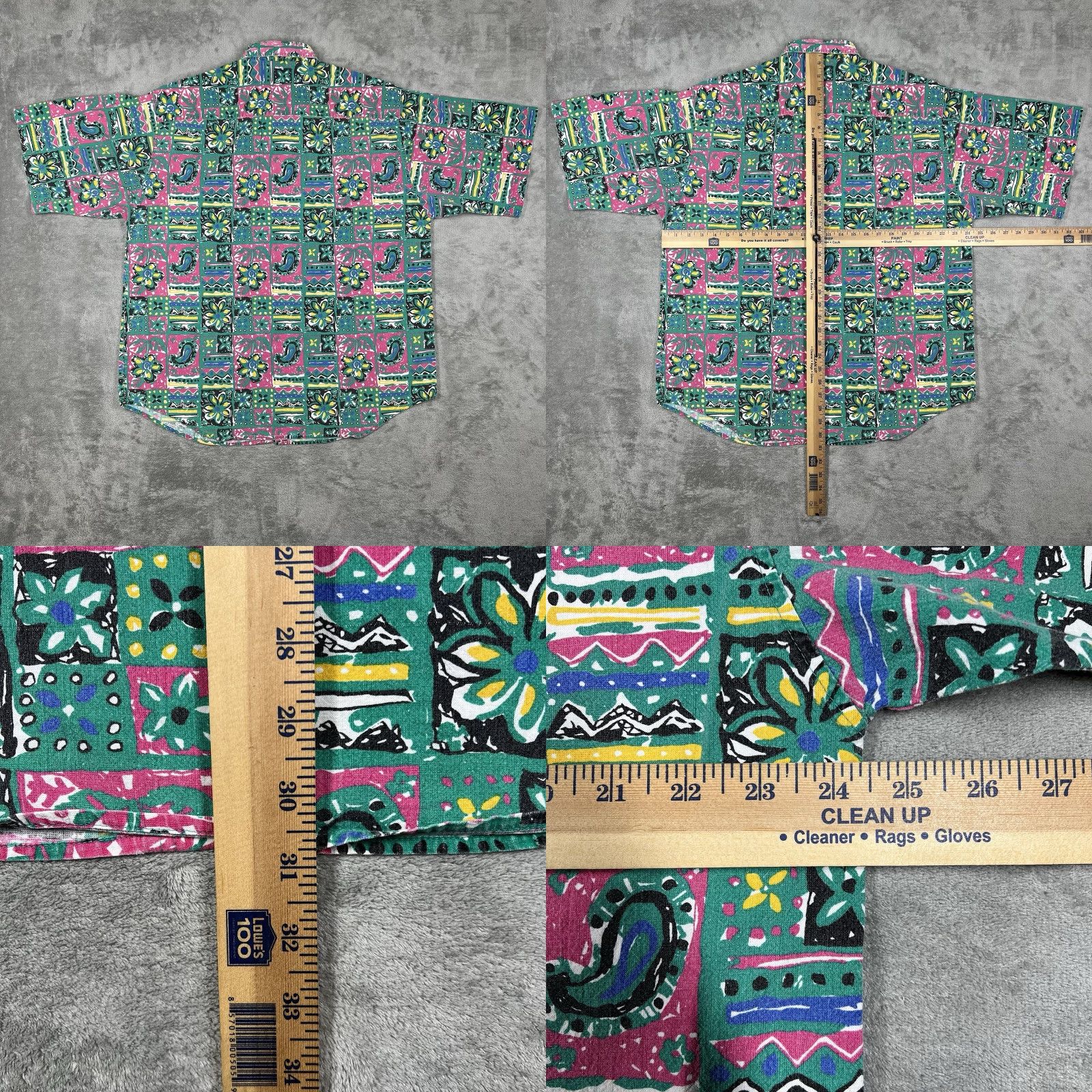 ESPIRIT VINTAGE Pro Spirit Men's Large Button Up Shirt Floral Pattern Hawaiian Retro 80s Size US L / EU 52-54 / 3 - 8 Thumbnail