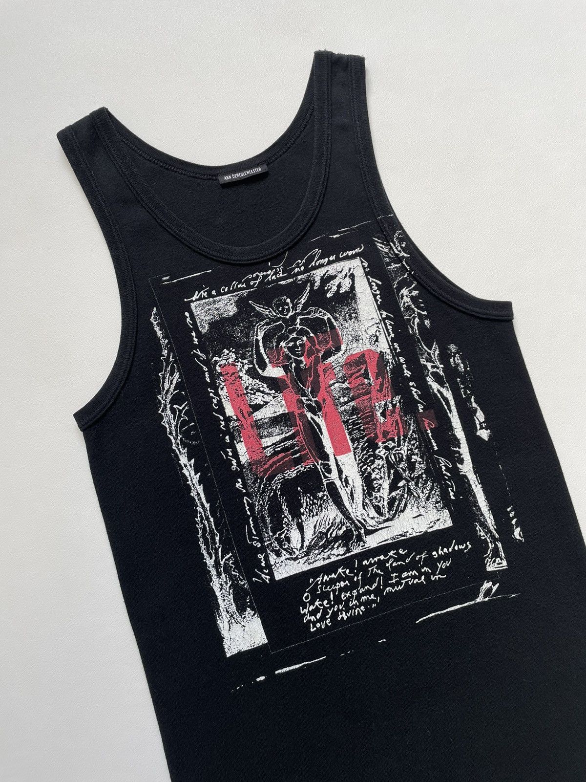 Ann Demeulemeester S/S 03 Patti Smith ‘LIFE’ Poem Print Vest Size S / US 4 / IT 40 - 7 Thumbnail