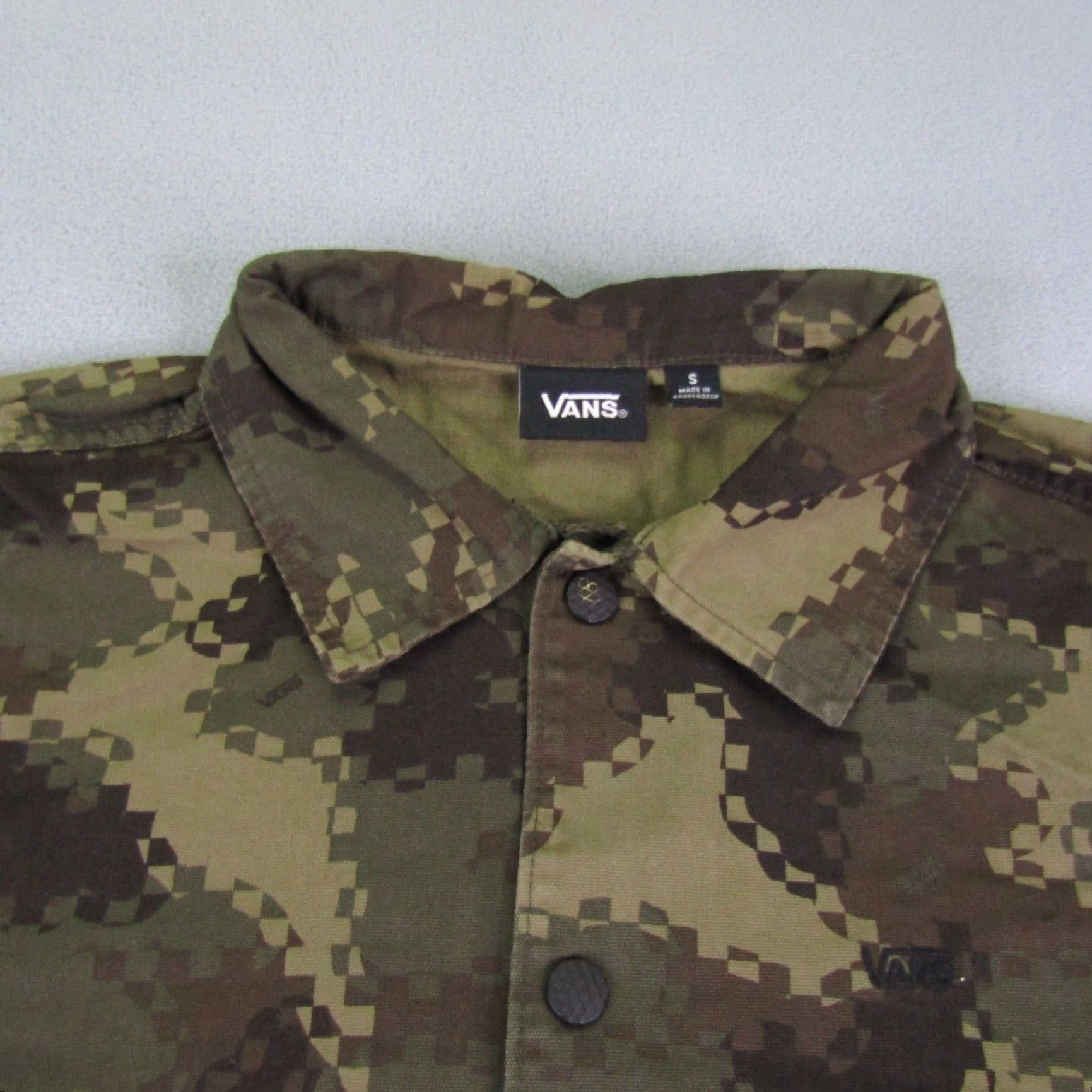 Vans VANS Men's Bomber Jacket Small Green Camouflage Canvas Skateboarding Outdoor Casual Size US S / EU 44-46 / 1 - 2 Thumbnail