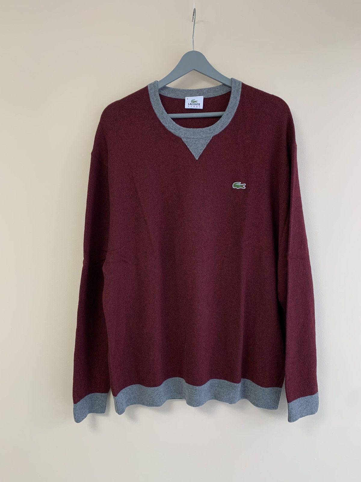 Lacoste Vintage Lacoste Sport Wool Knit Sweater Striped Men Size US L / EU 52-54 / 3 - 1 Thumbnail